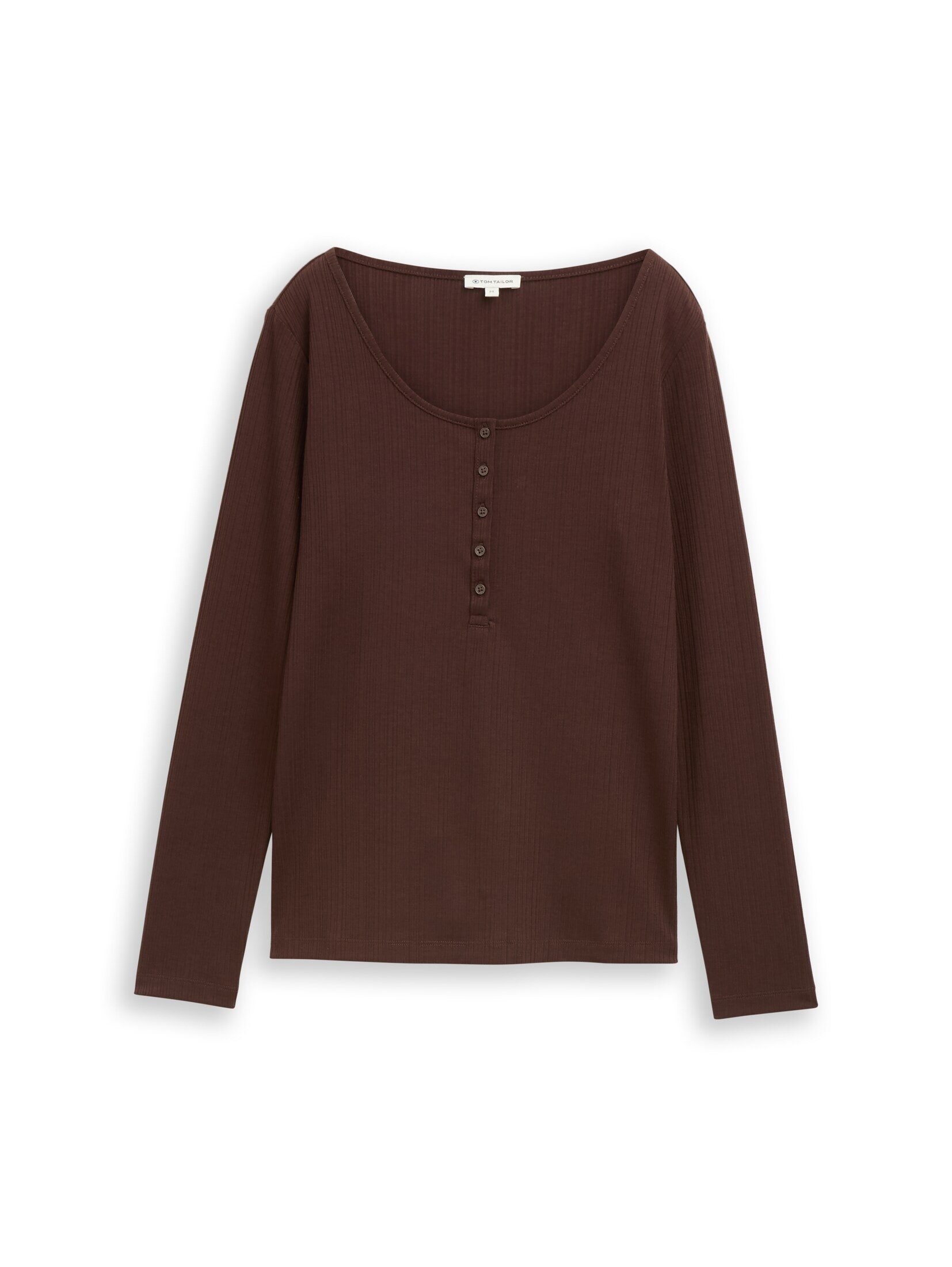 TOM TAILOR Langarmshirt T-Shirt Slim Fit Henley Langarmshirt günstig online kaufen