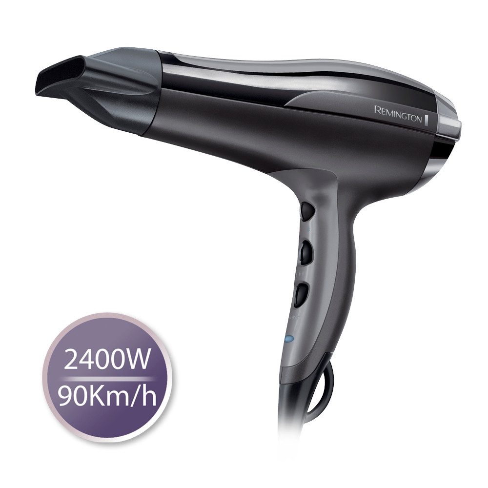 Remington Haartrockner Pro-Air Turbo (D5220), 2400 W, leicht & leistungsstark, mit Ionenpflege, Wärmeverteilung + Diffusor