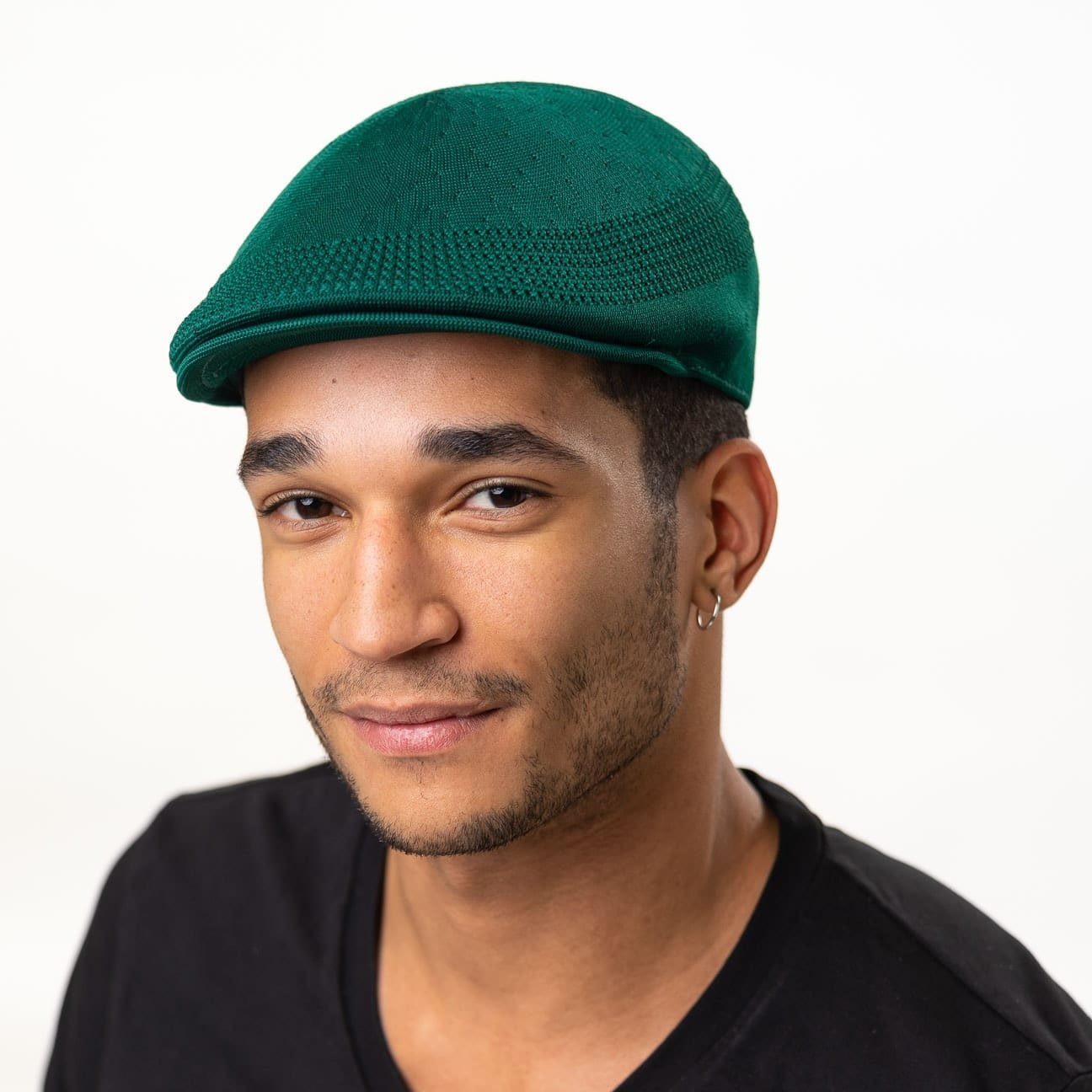 Schiebermütze Schirm Kangol mit Flat Cap dunkelblau (1-St)