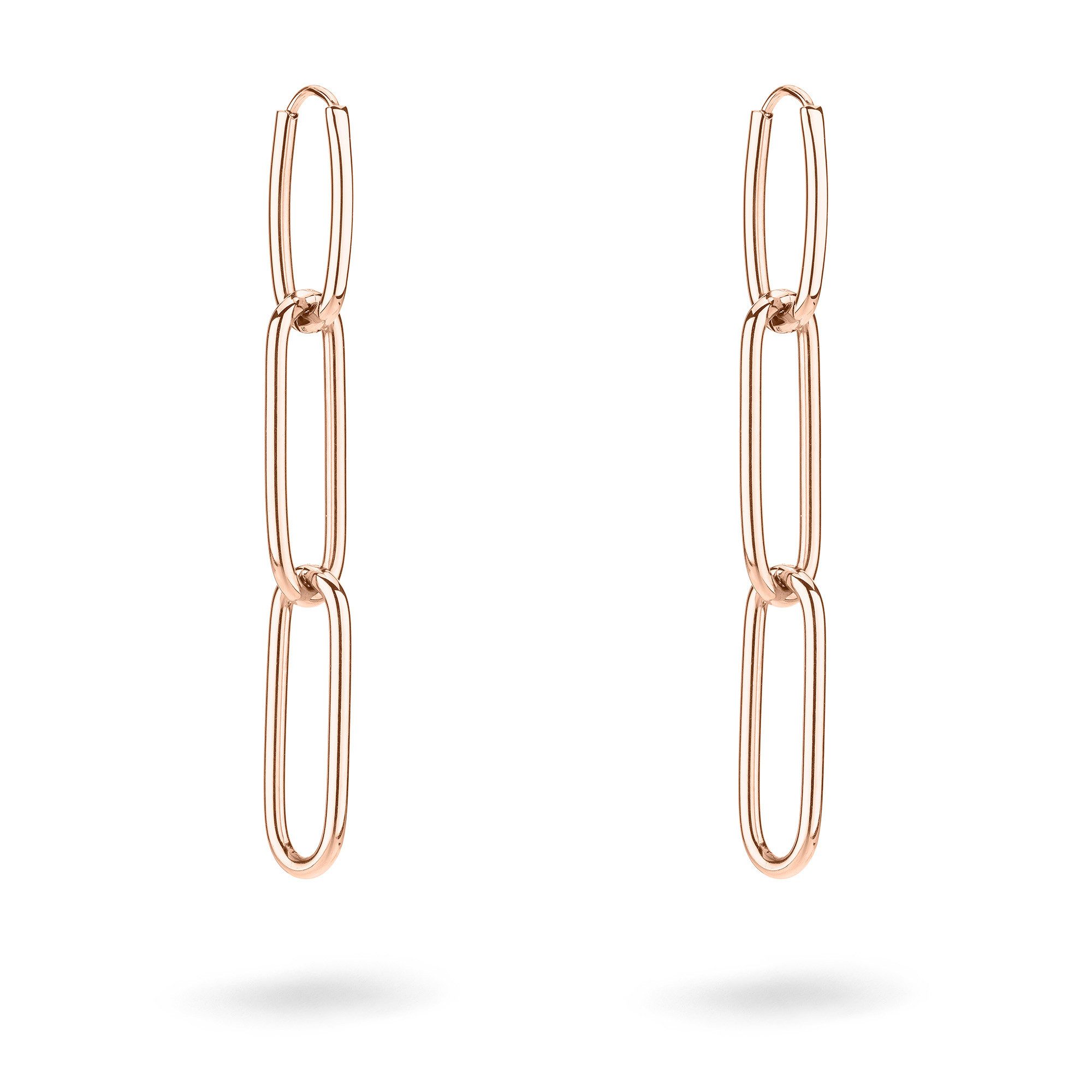 Paar Creolen Schmuck Geschenk Edelstahl Ohrringe Special Link