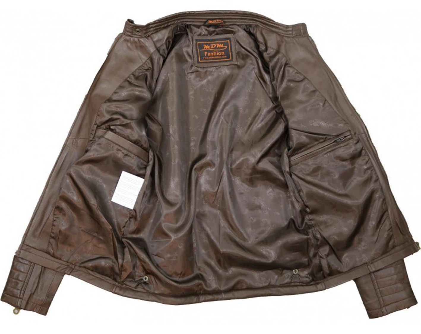 MDM Bikerjacke Herren Lamm Nappa Lederjacke Leichte Sommer Biker Lederjacke