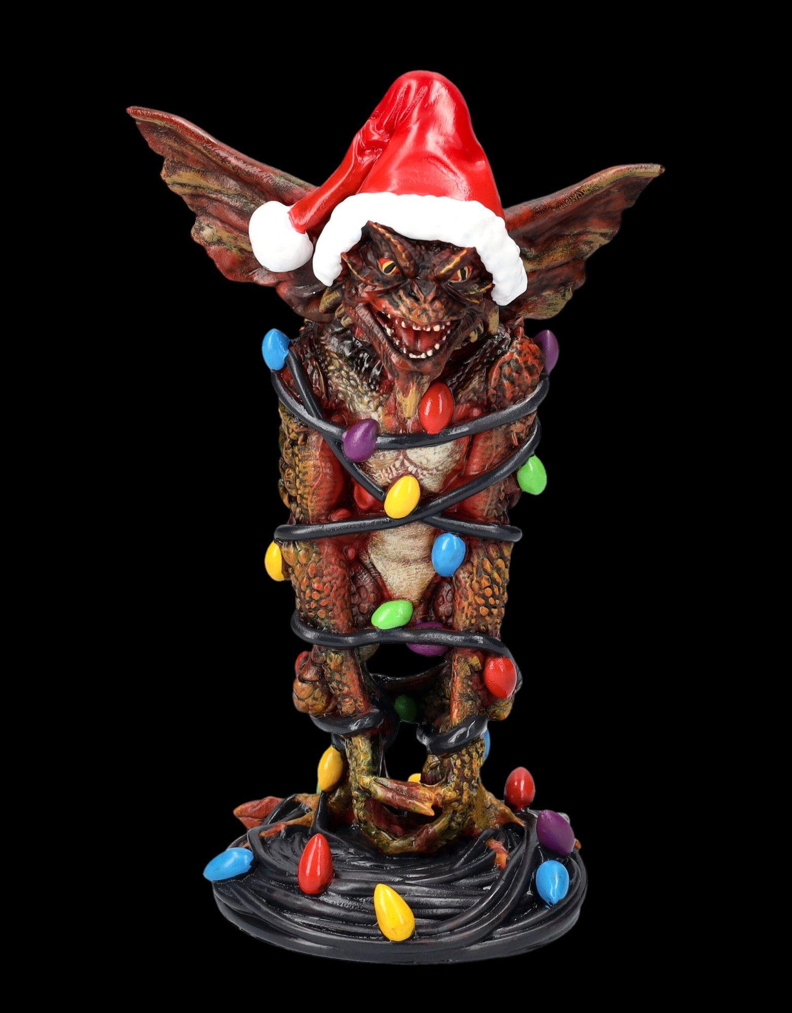 Figuren Shop GmbH - Gremlins Fantasy Dekofigur Horror - mit Weihnachten Dekofigur Figur Mohawk Lichterkette