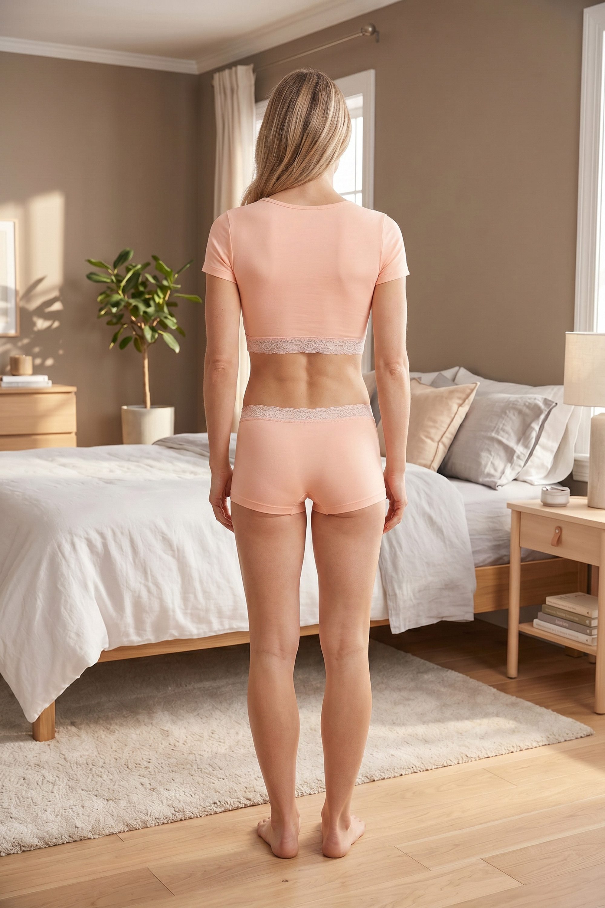 Fabio Farini Boxershorts Damen Unterhosen - Microfaser Frauen Boxer Slip (Packung, 6-St) mit dezenter Spitze am Bund
