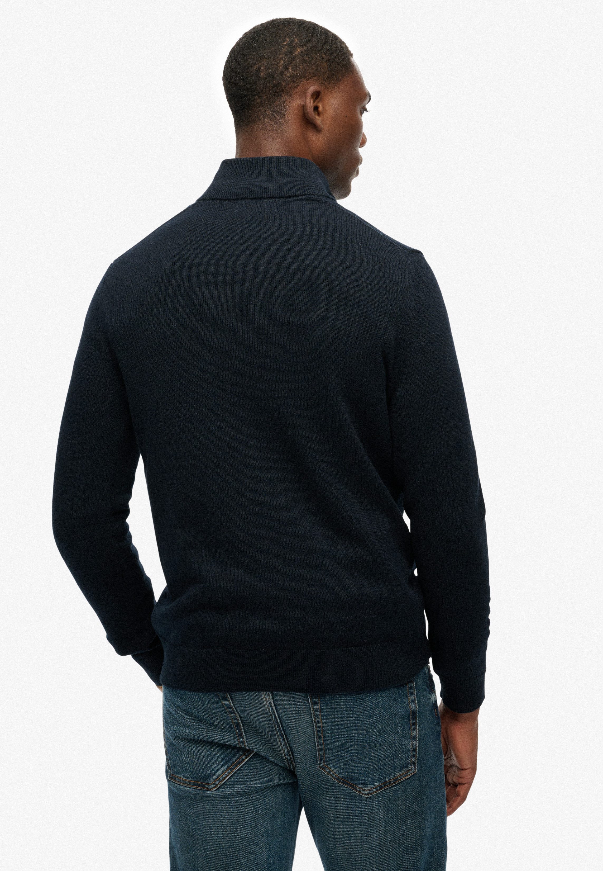 Superdry Strickpullover ESSENTIALS COTTON HALF ZIP
