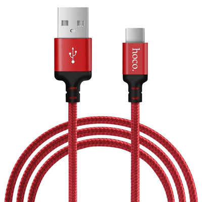 HOCO X14 USB Daten & Ladekabel bis zu 3A Ladestrom Smartphone-Kabel, USB-C, USB Typ A (100 cm), Hochwertiges Aufladekabel für Samsung, Huawei, Xiaomi uvm.