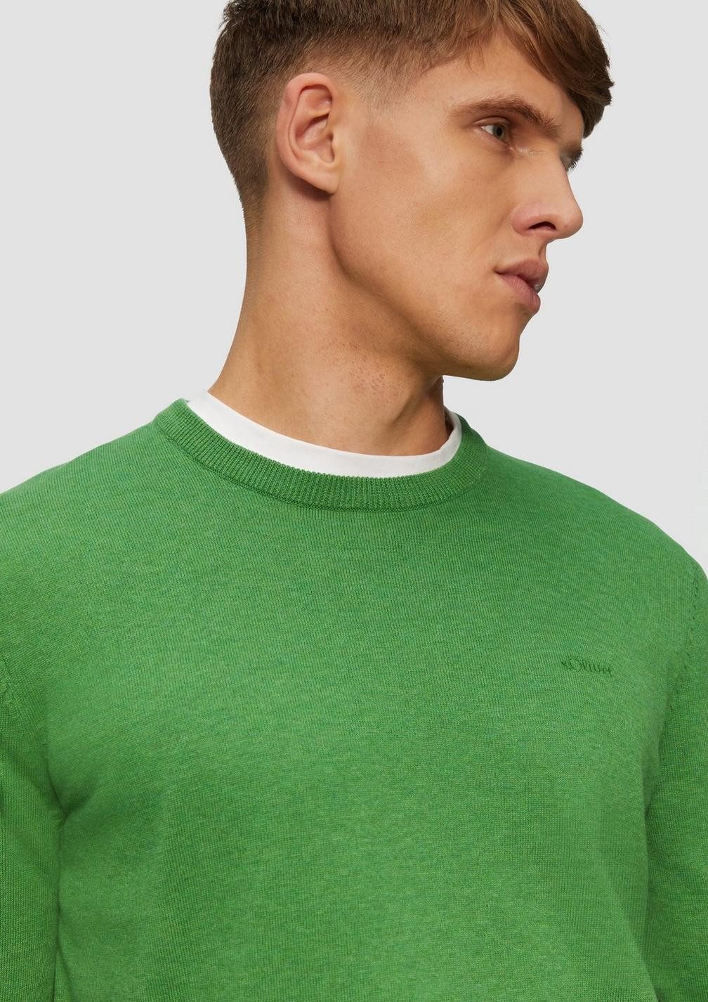 s.Oliver Strickpullover Strickpullover mit Logo-Stickerei Logo günstig online kaufen