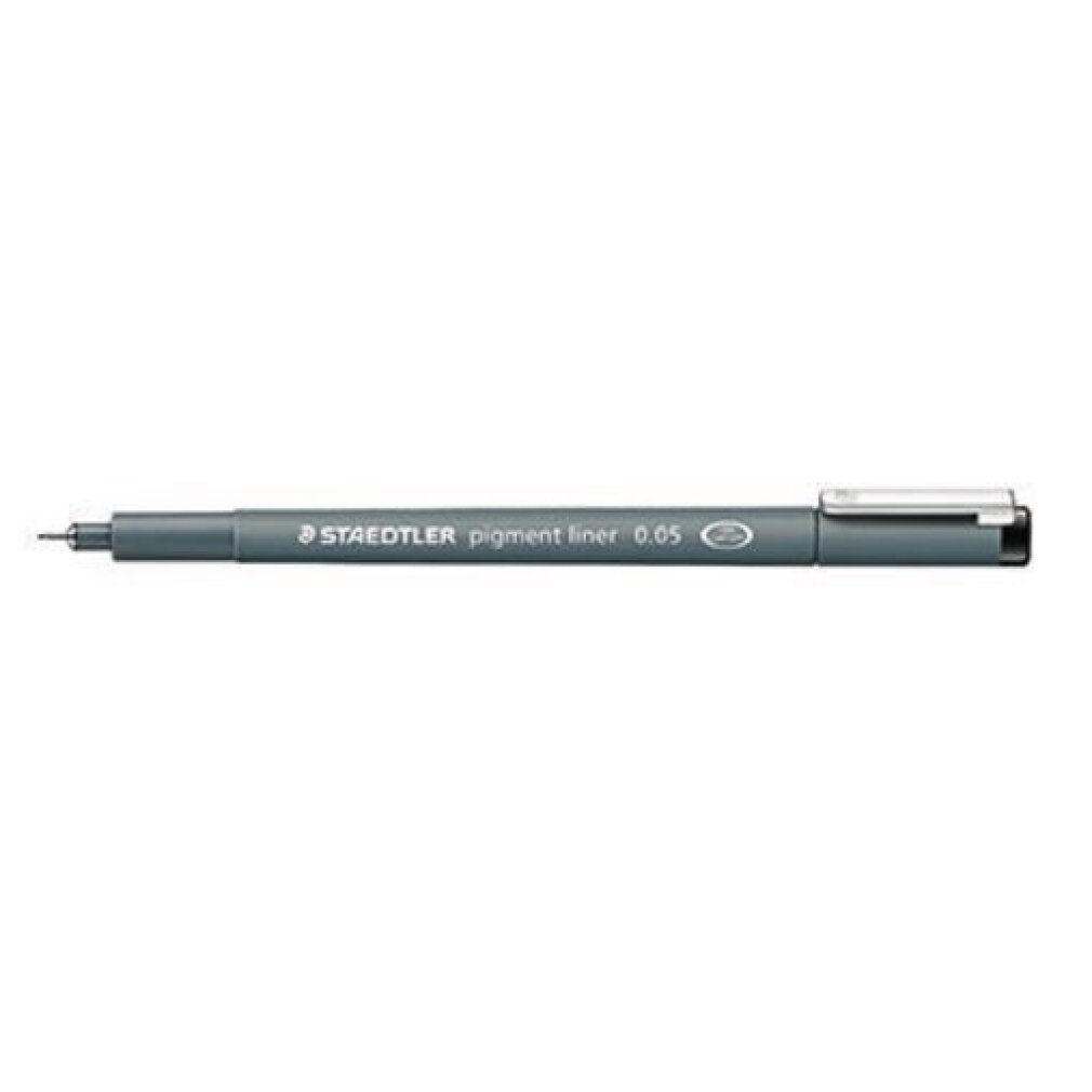 STAEDTLER Fineliner Pigmentliner 308005-9 - schwarz 0,05 mm lange Metallspitze