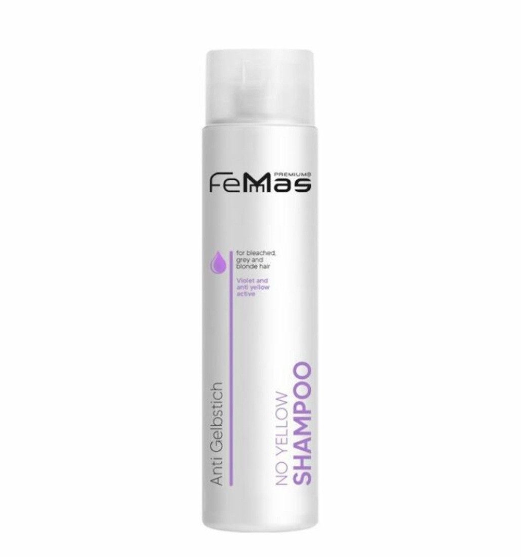 Femmas Premium Silbershampoo Femmas No Yellow Shampoo 300ml Silber Shampoo, Eliminiert den Gelbstich im Haar