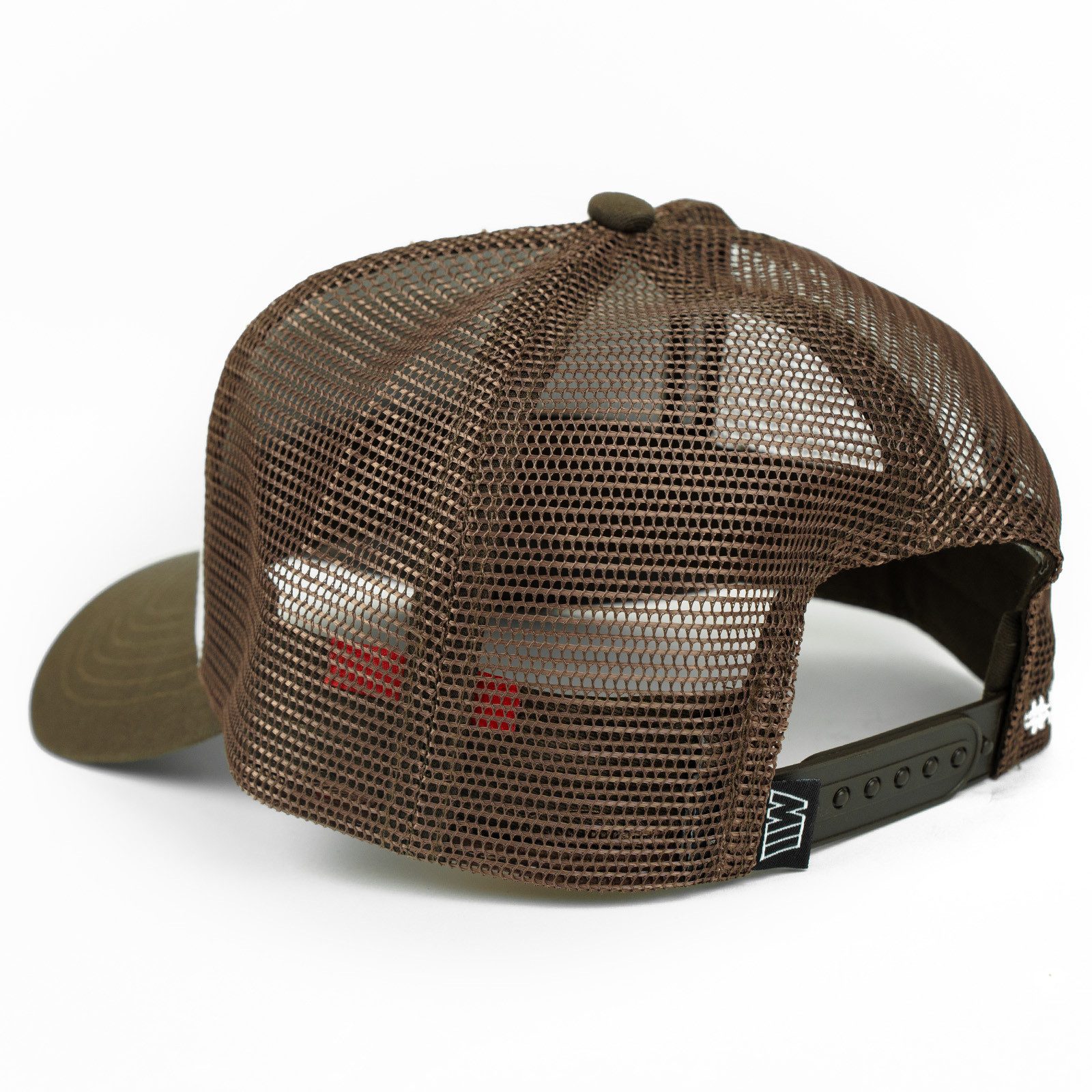 Weber GmbH Trucker Cap Weber #Werkeholics Mesh Baseball Cap braun/weiß (1-St) basecap, mit Logo-Badge