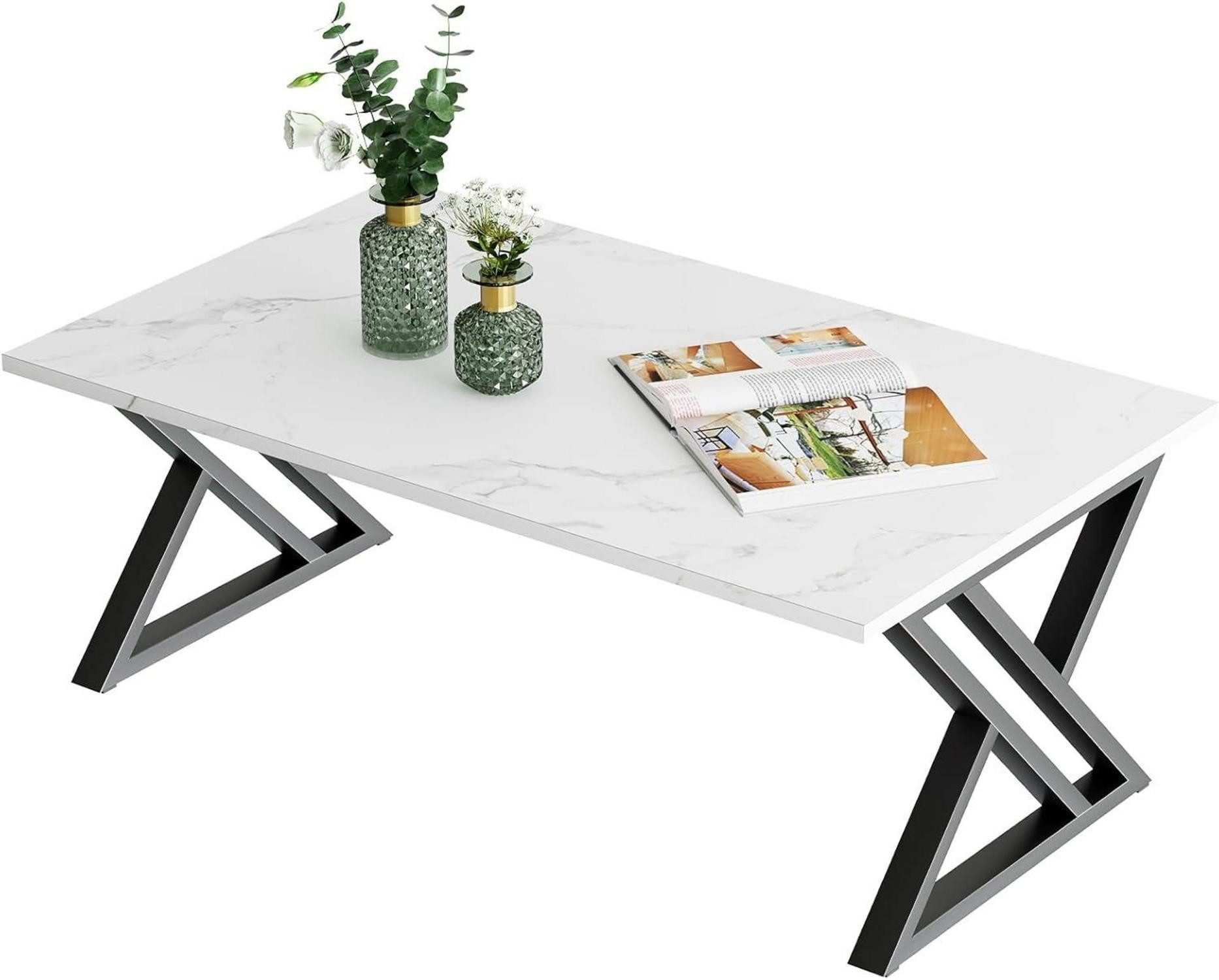 LuxusKollektion Couchtisch Couchtisch Holz Weiß Schwarz günstig online kaufen