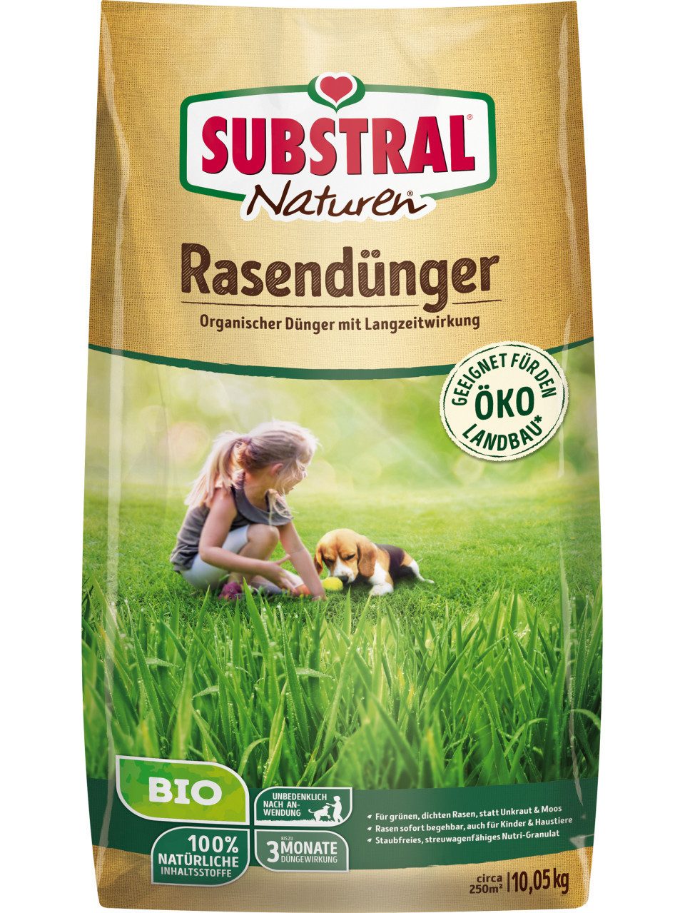Substral Rasendünger Substral Naturen Rasendünger Bio für 250 m² 10,05, Bio