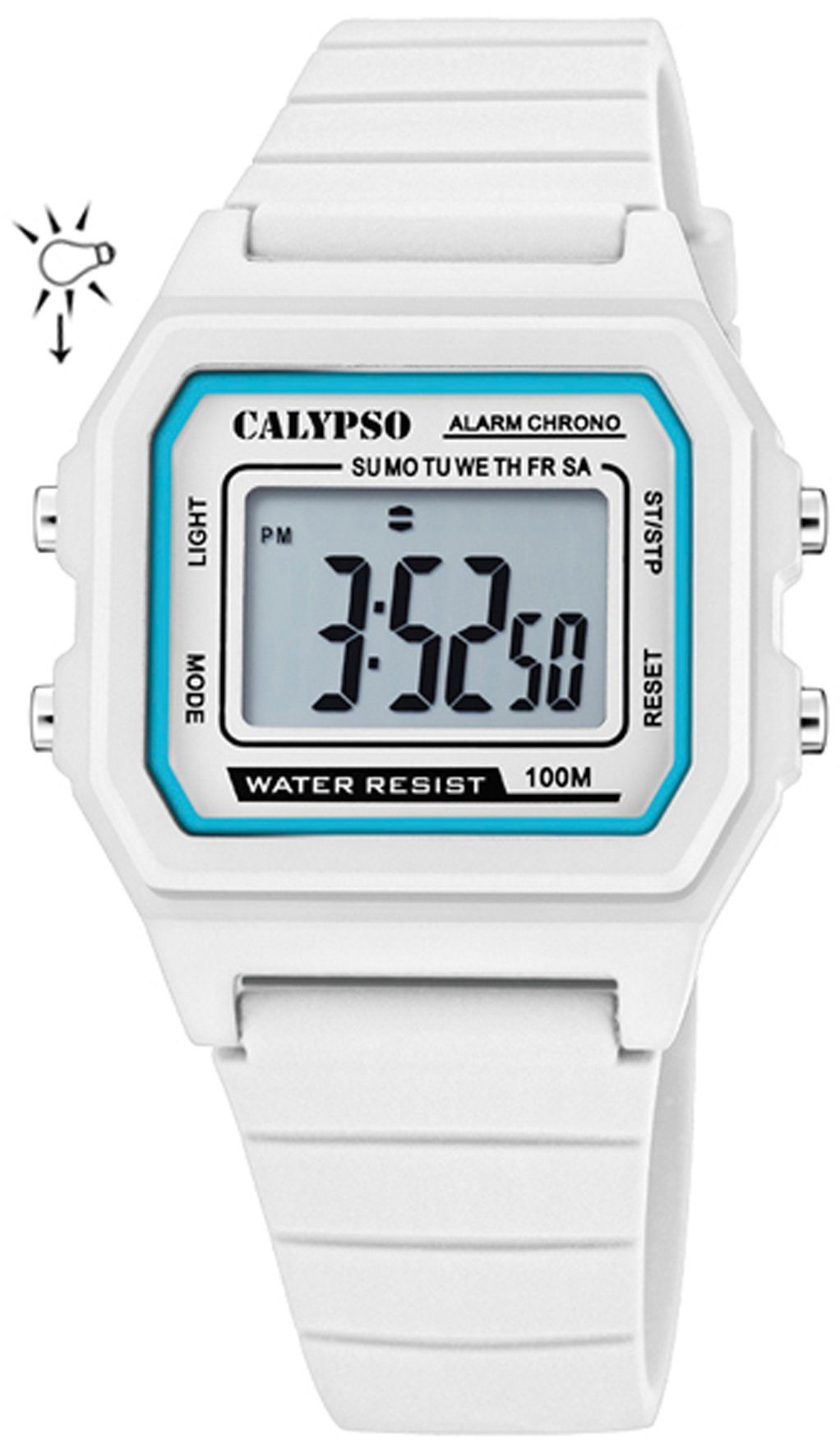 CALYPSO WATCHES Chronograph Digital Crush, K5805/1, Armbanduhr, Quarzuhr, Herrenuhr, Datum, Digitalanzeige, Stoppfunktion