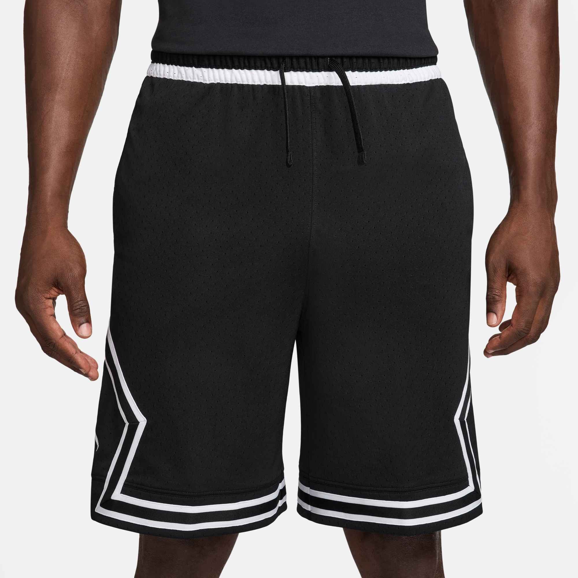 Jordan Trainingsshorts Jordan Sport Men's Dri-FIT 9" Diamond Shorts mit elastischem Bund mit Kordelzug, aus Mesh-Material, gerade Passform
