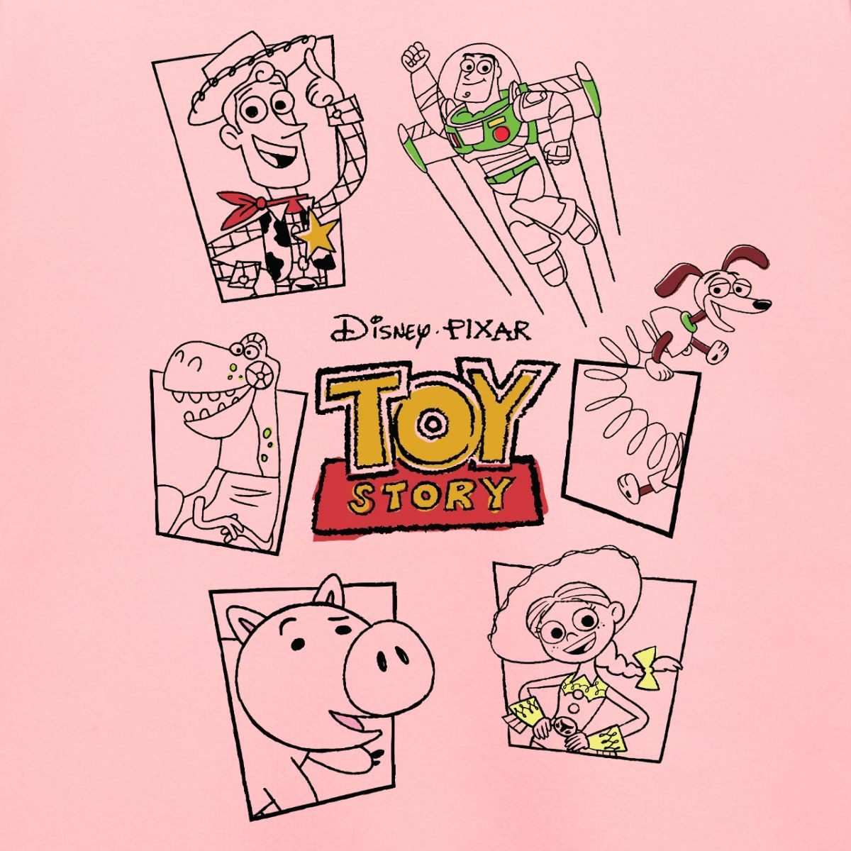 Spreadshirt Sweatshirt Toy Story Charaktere Gezeichnet Kinder Premium Pullover (1-tlg)