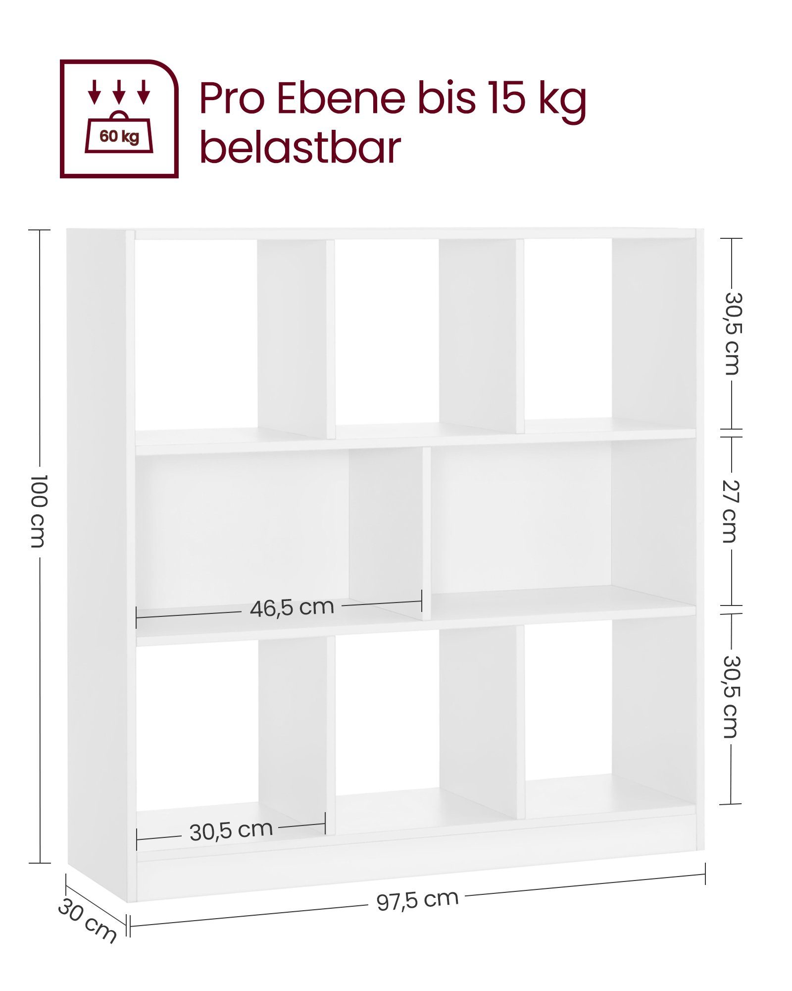 VASAGLE Bücherregal, Regal, Würfelregal, Standregal, 8 günstig online kaufen