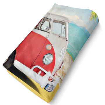 BERONAGE Strandtücher VW Volkswagen Bulli Badetuch 067 Venice Beach 75x150 cm, 100% Baumwolle (1-St), Frottee in Velours-Qualität