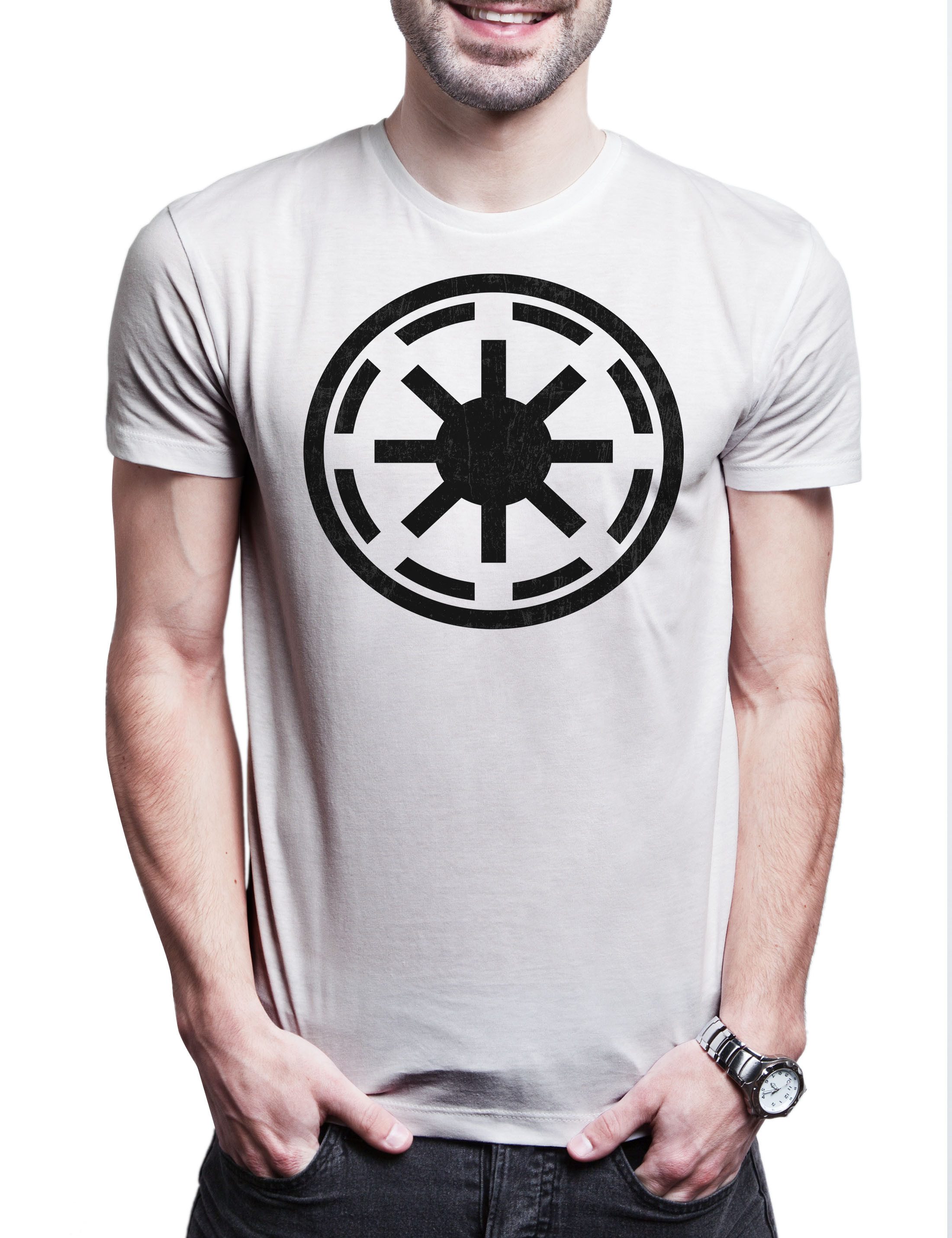 Print-Shirt Galactic Republic Logo II Herren T-Shirt Wars Rebels Krieg Rebellion
