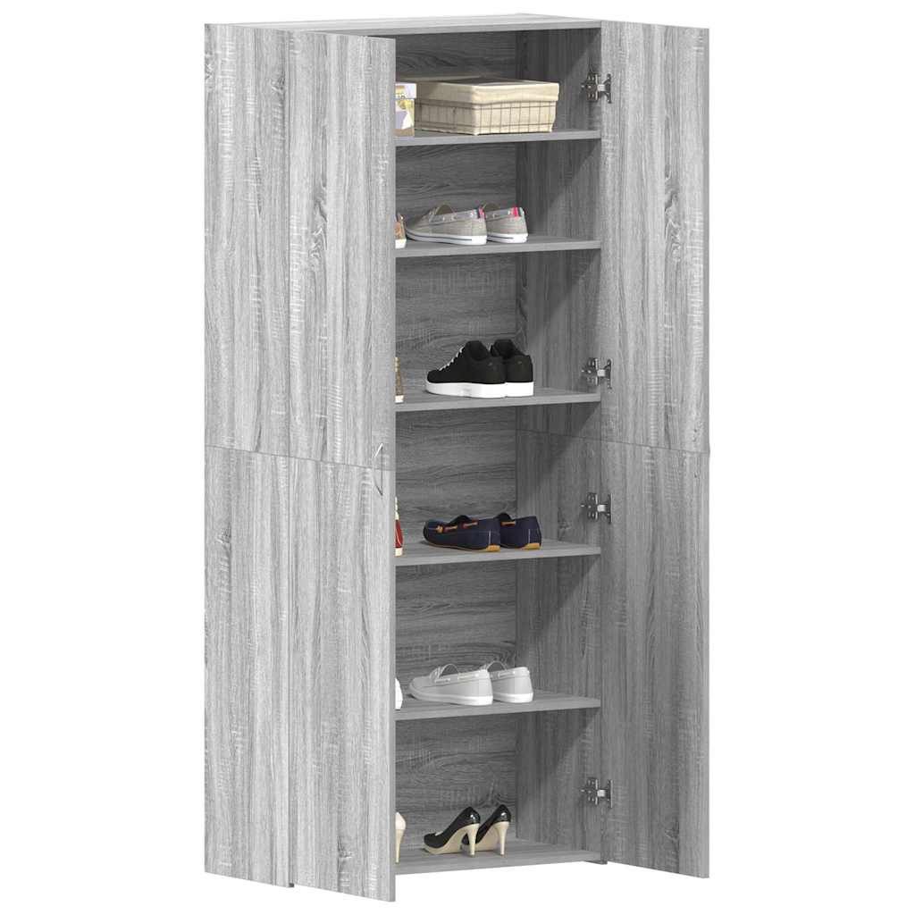 vidaXL Schuhregal Schuhschrank mit Regal Grau günstig online kaufen