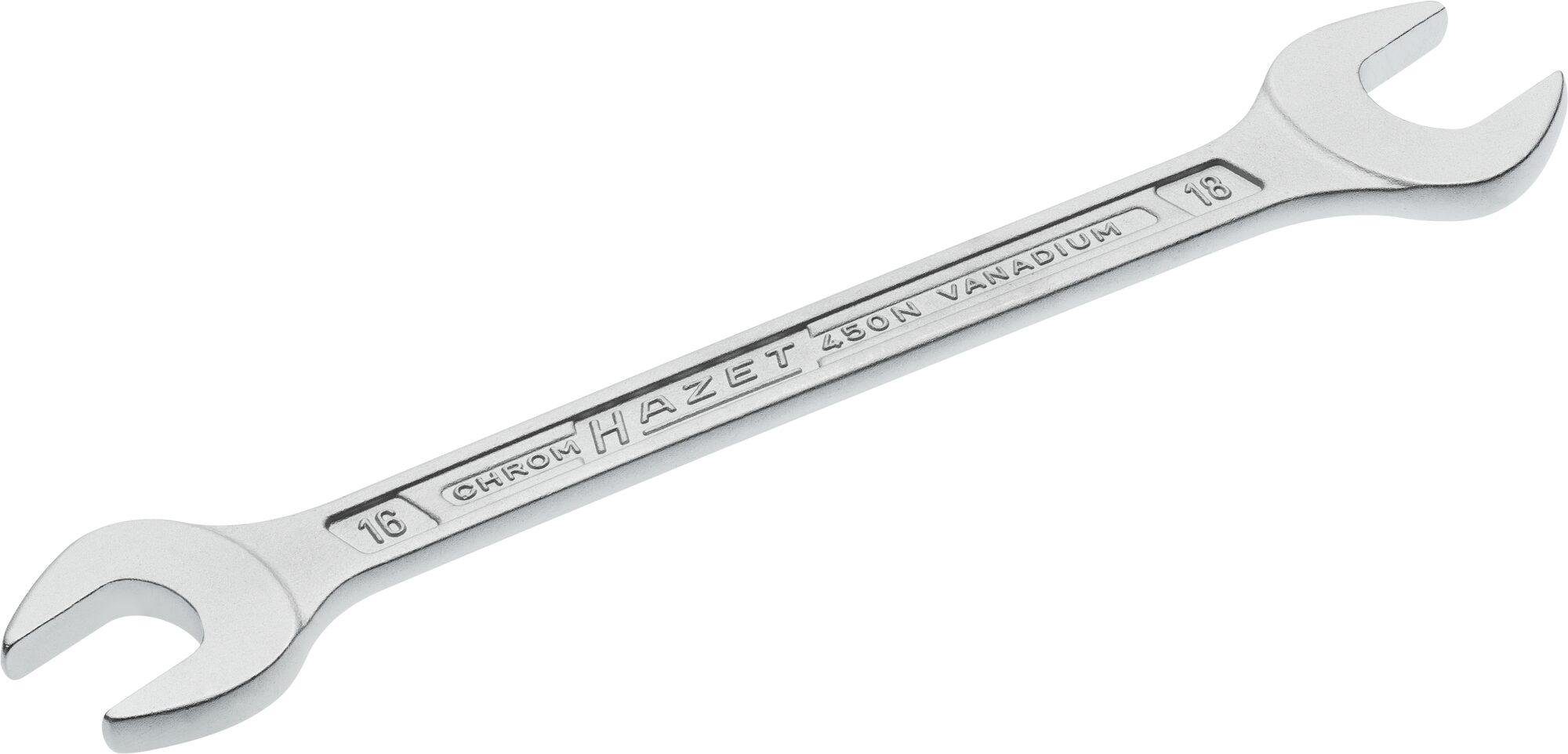 HAZET Maulschlüssel Doppel-Maulschlüssel 450N-16X18 ∙ Außen Sechskant Profil ∙ 16 x 18 mm