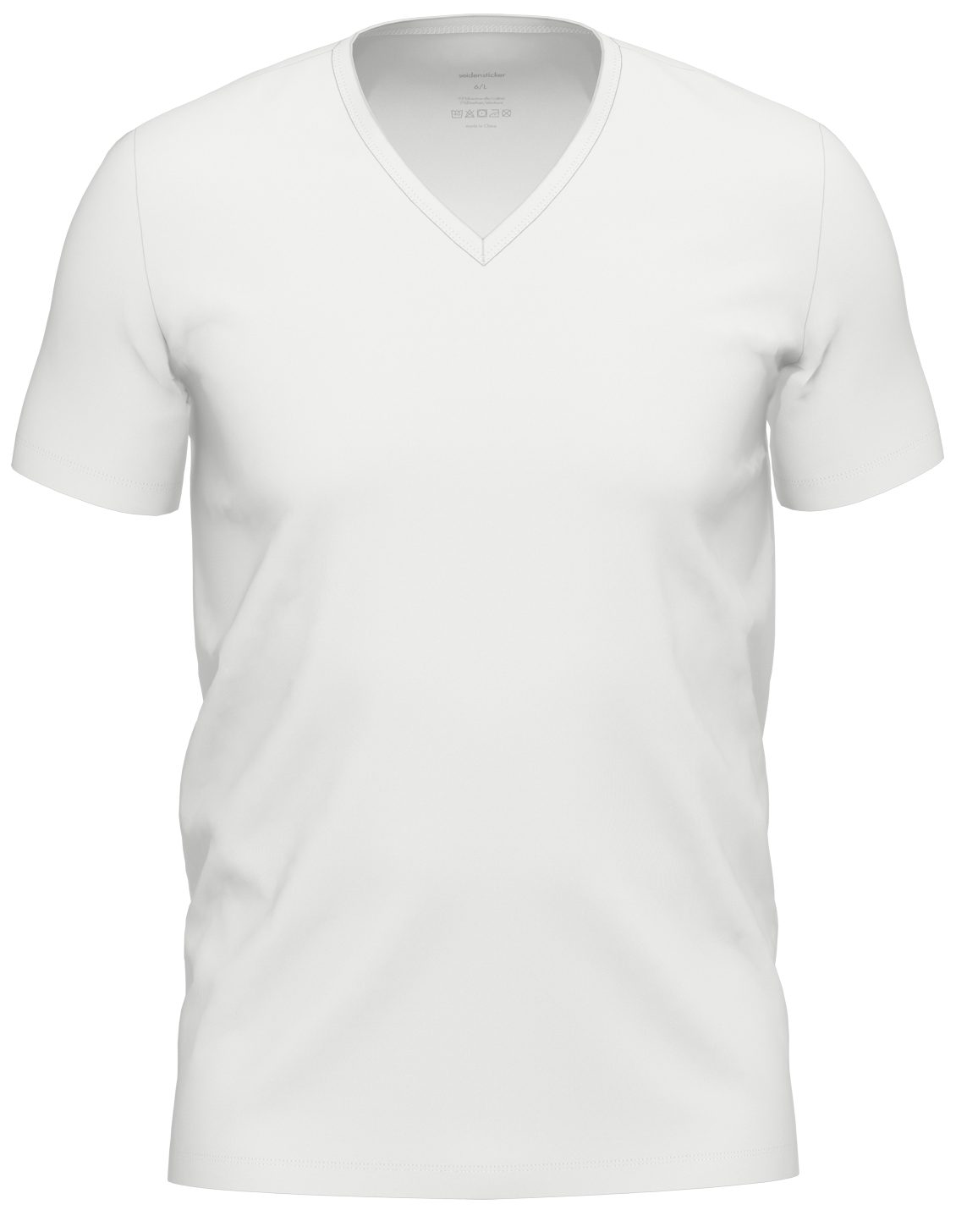 seidensticker Unterhemd V-Ausschnitt (6er Vorteilspack) Single Jersey Qualität