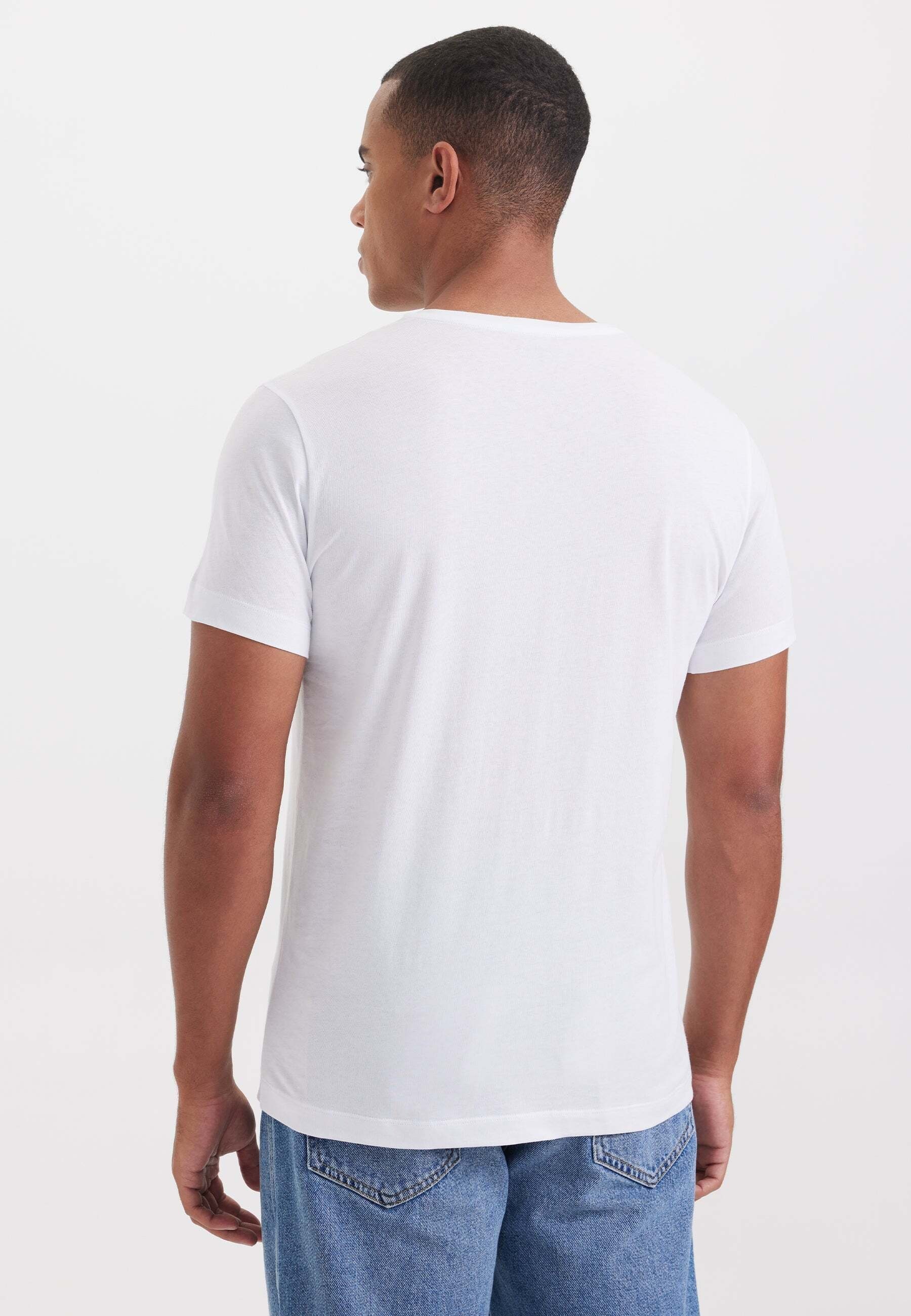 WESTMARK LONDON T-Shirt DANIEL O-NECK White (1-tlg) Black, 2-PACK