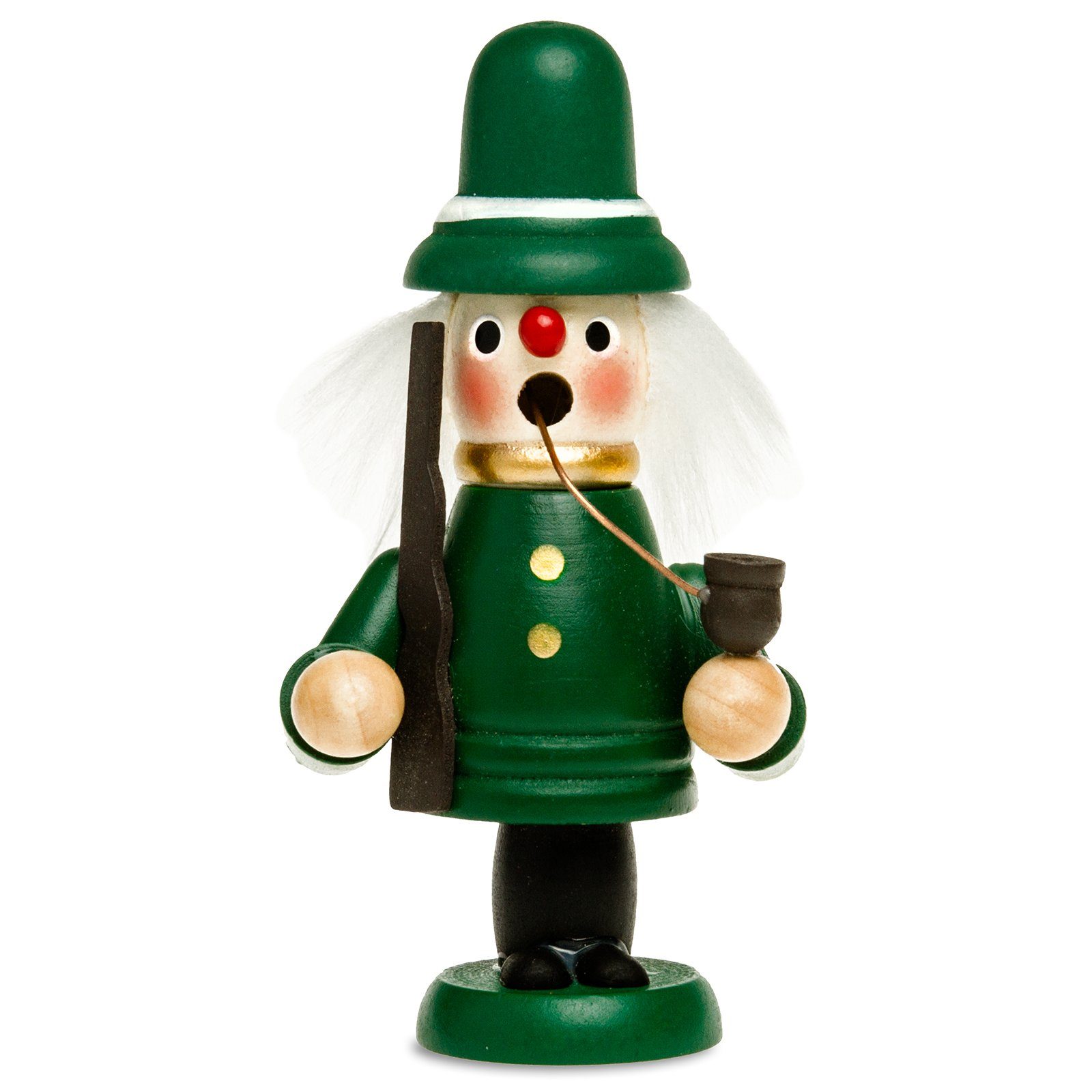 SIKORA Weihnachtsfigur SIKORA RM-G Mini Räuchermännchen aus Holz G3 Jäger grün