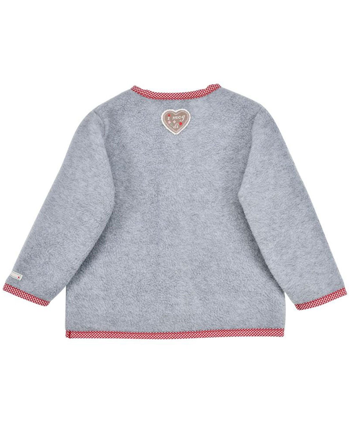 BONDI Strickjacke Baby Mädchen Fleecejacke 'Zuckermaus' 86933, Grey – Bild 3 von 3