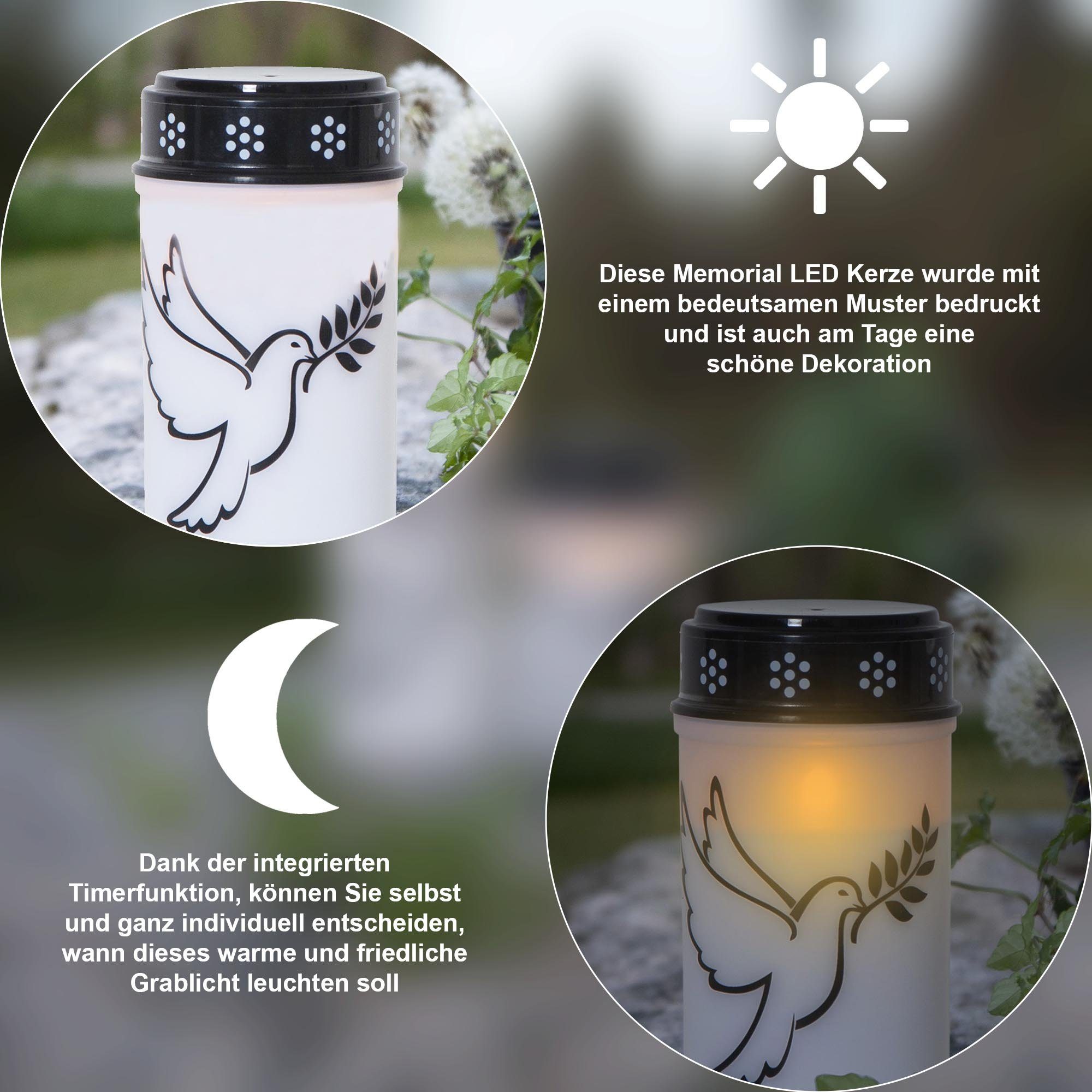 STAR TRADING LED-Kerze Grabkerze Dove (1-tlg) – Bild 4 von 5