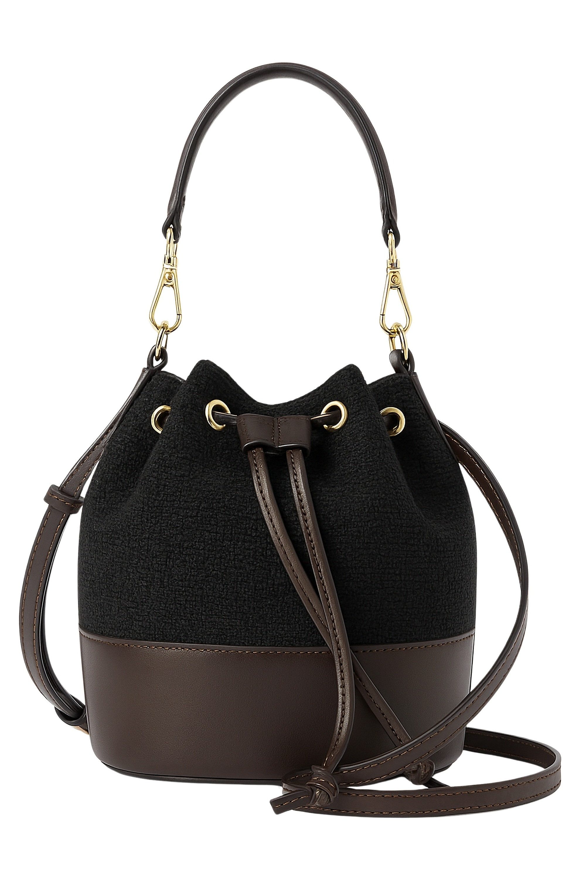 COLLEZIONE ALESSANDRO Umhängetasche Tweed, aus echtem Leder mit Stoff