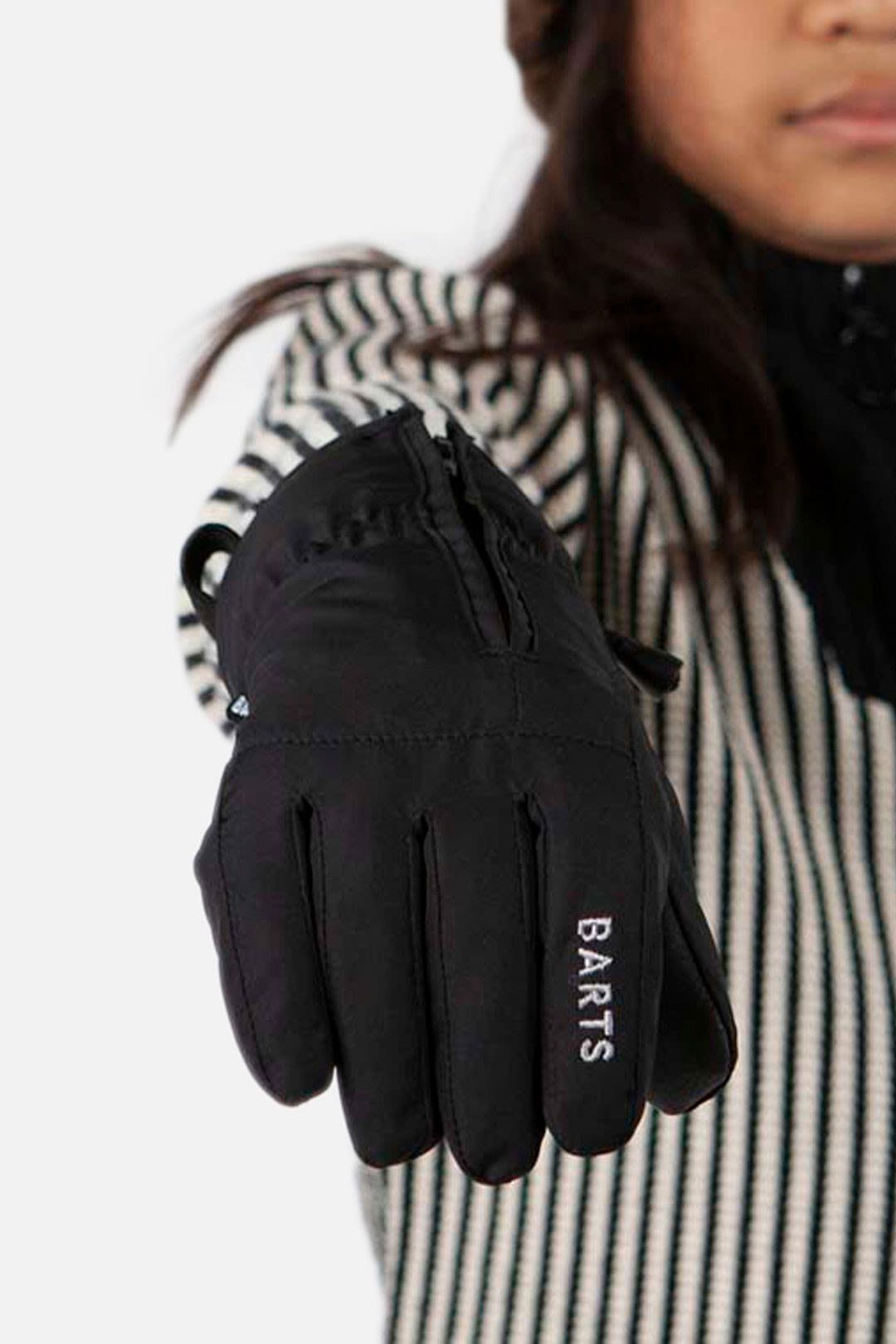 Barts Fleecehandschuhe Barts Kids Black Gloves Zipper Kinder Accessoires