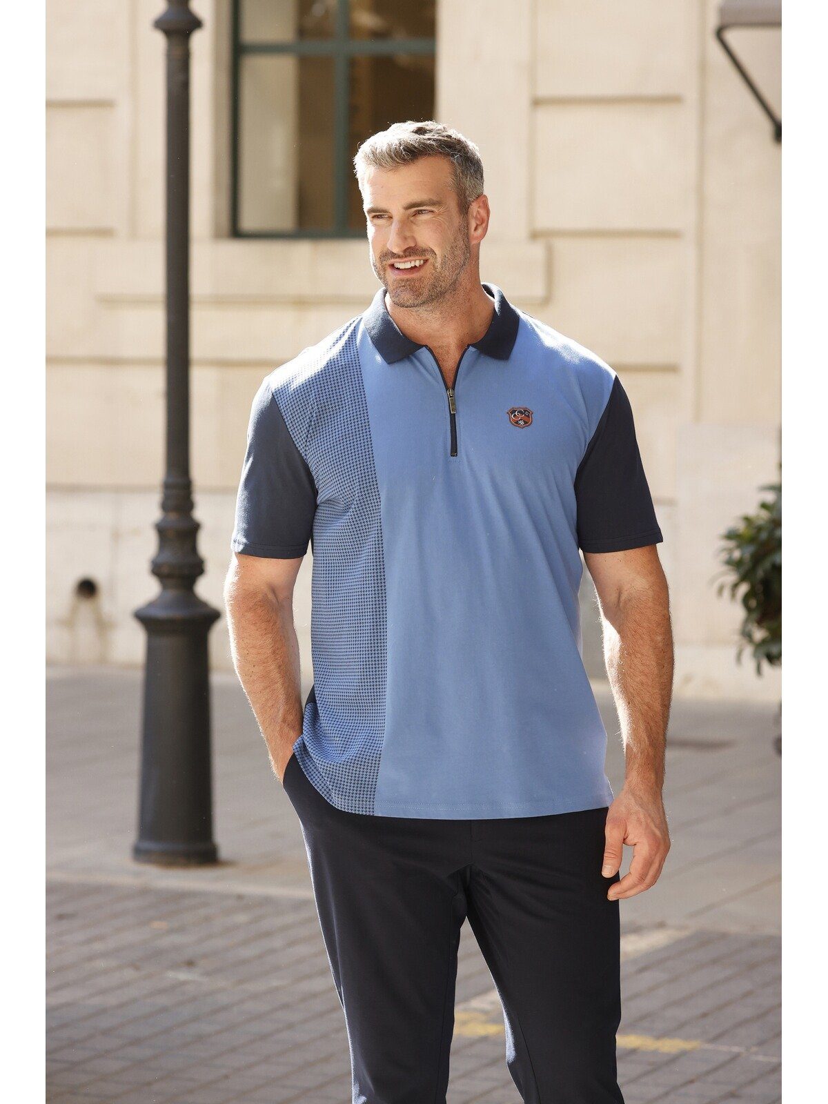 Charles PADDY Hahnentritt-Design Poloshirt EARL Colby stylisches