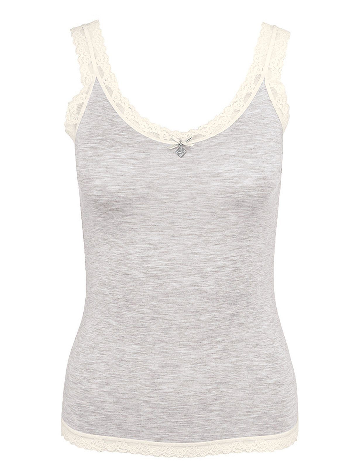 like it! 1-St) Achseltop Damen Kim grey ivory - Top (Stück