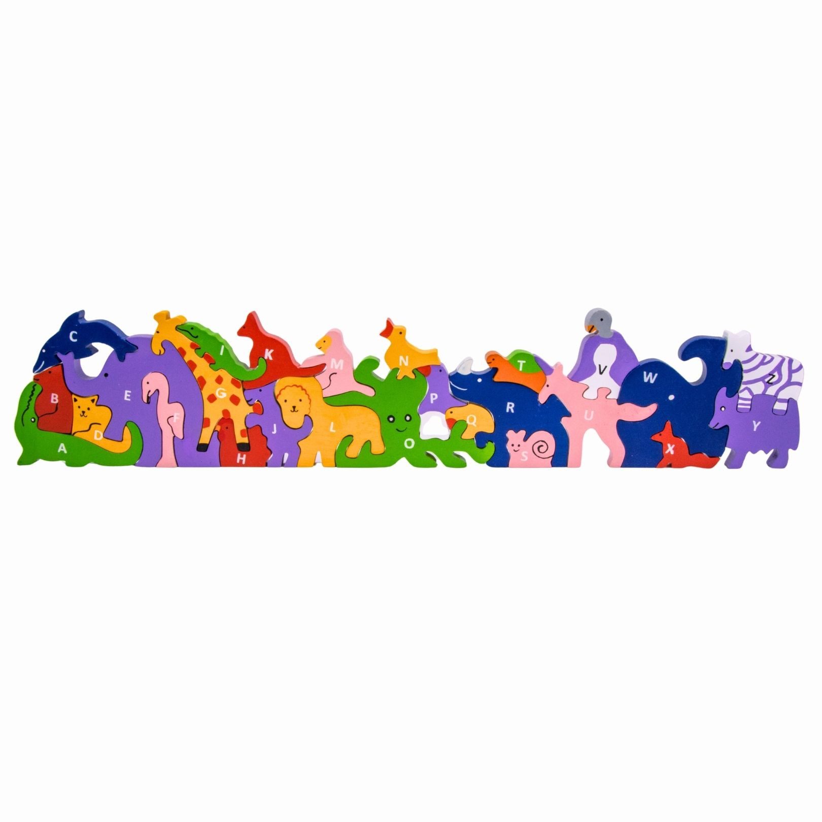 GICO Steckpuzzle Alphabet Holzpuzzle Tierparade mit Buchstaben A-Z- 3921, Puzzleteile