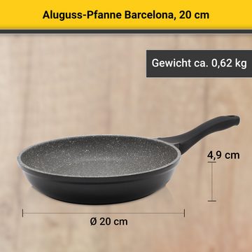 Krüger Bratpfanne Aluguss Pfanne Bacelona, Aluminiumguss (1-tlg), für Induktions-Kochfelder geeignet