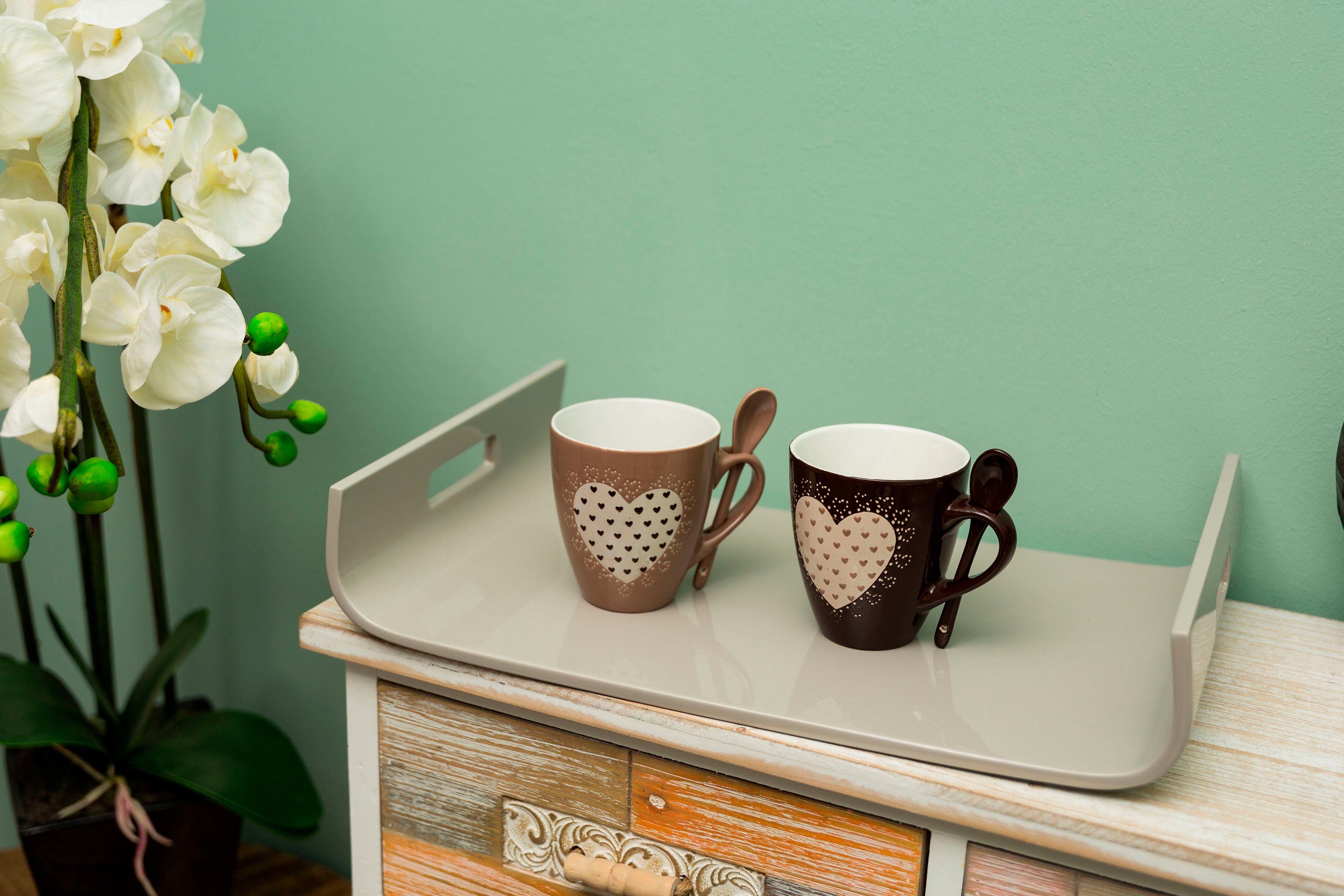 Myflair Möbel & Accessoires Tablett Platon, MDF, Dekotablett, modernes Design