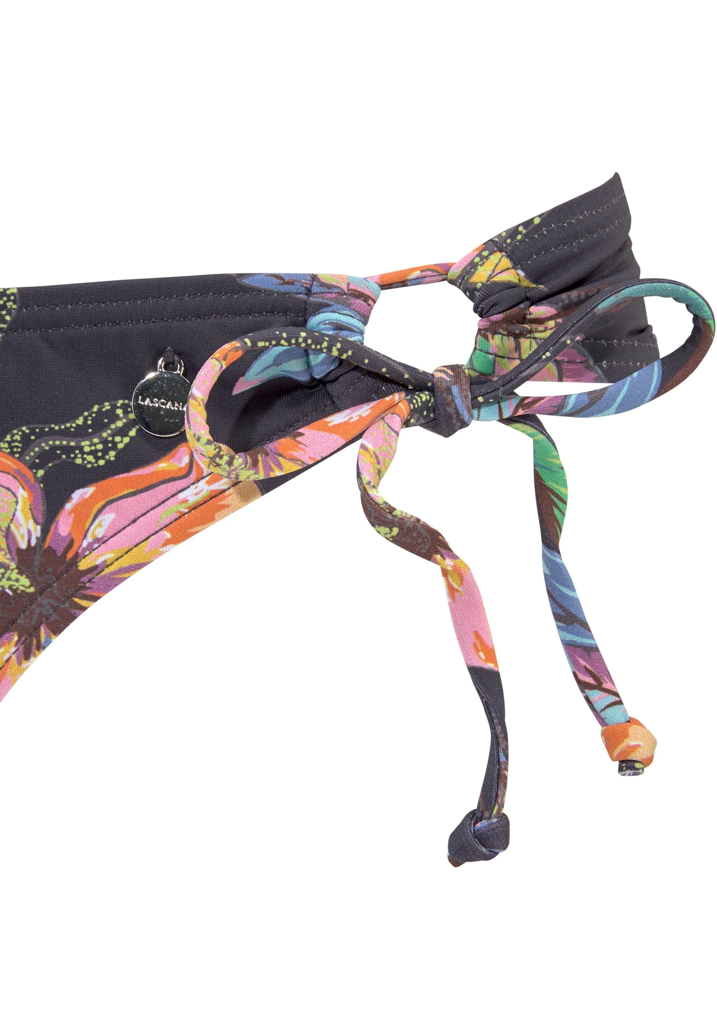 LASCANA Bikini-Hose Malia zum Binden mit tropischem Print