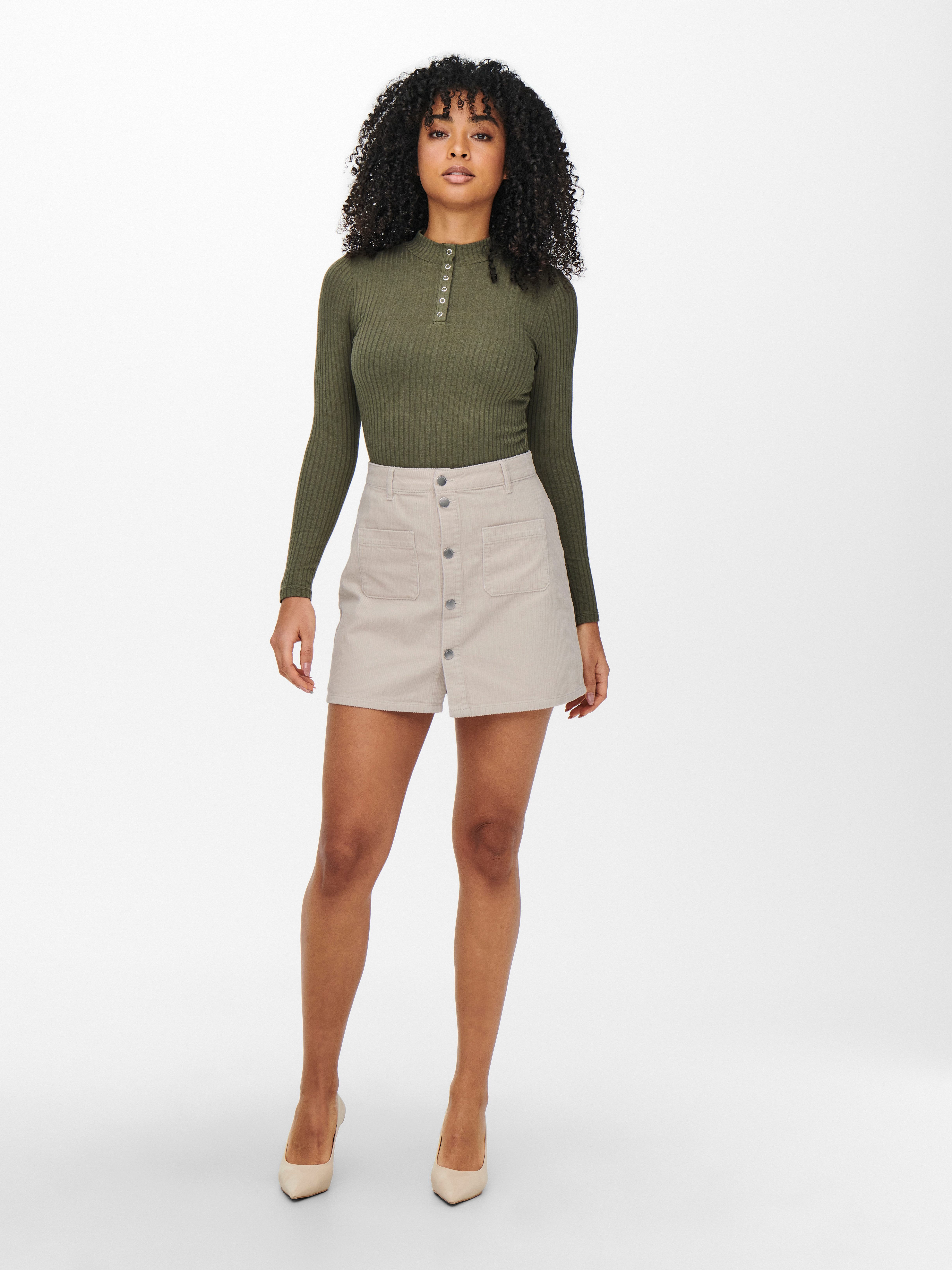 JDY Cordrock JDYSHIRAZ CORDUROY SKIRT PNT DIA