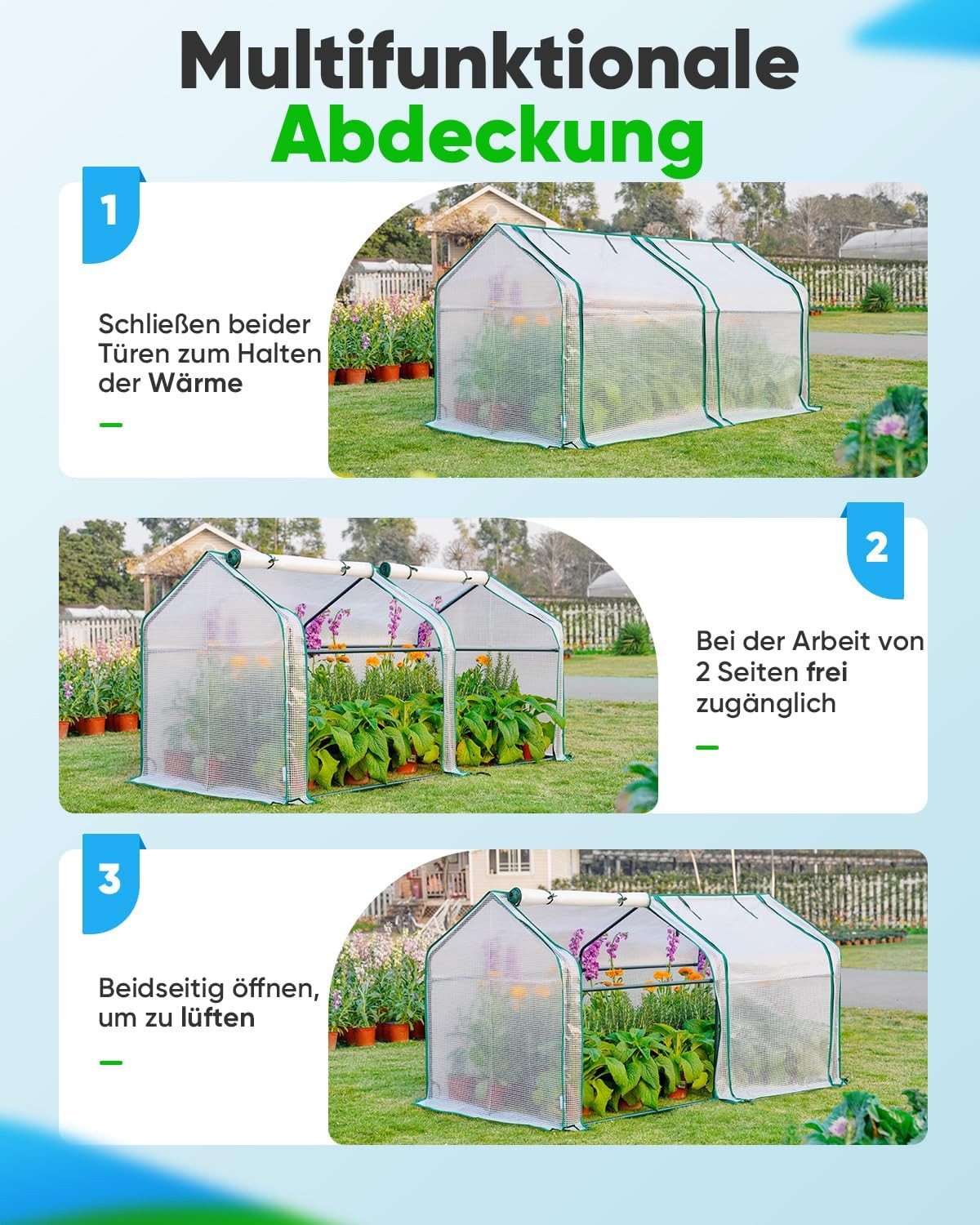 DOTMALL Foliengewächshaus Quictent Foli...