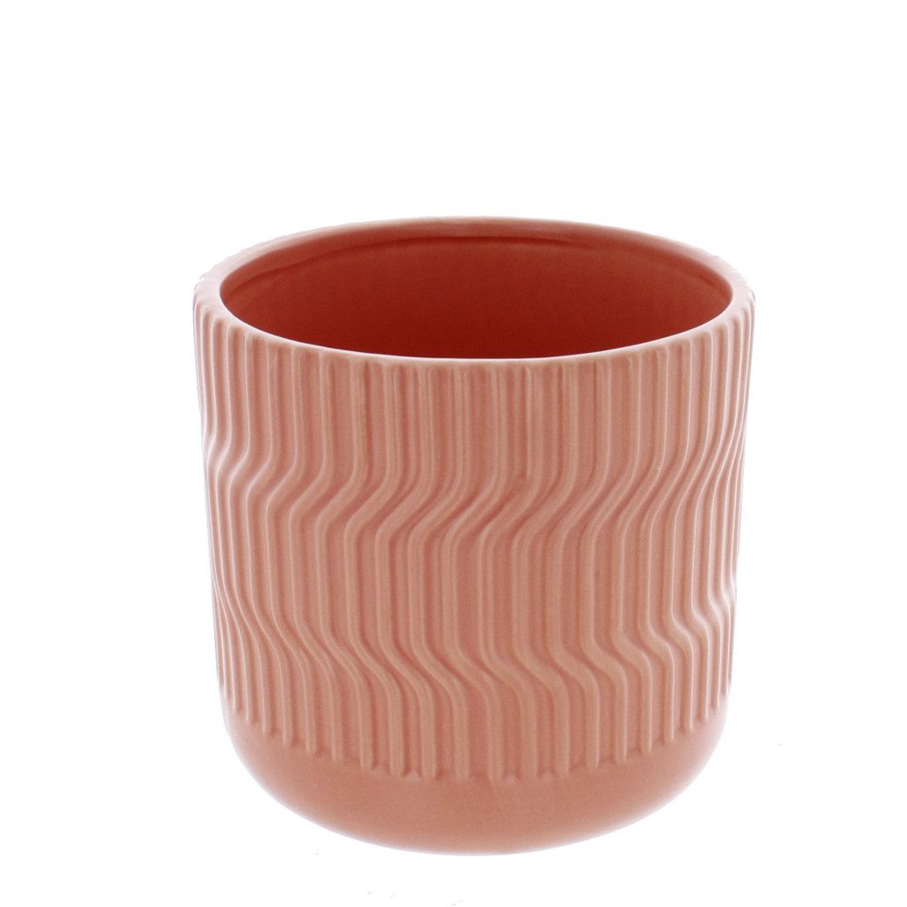 MICA Blumentopf Pflanztopf aus Keramik - terrakotta-braun - ca. 14 cm