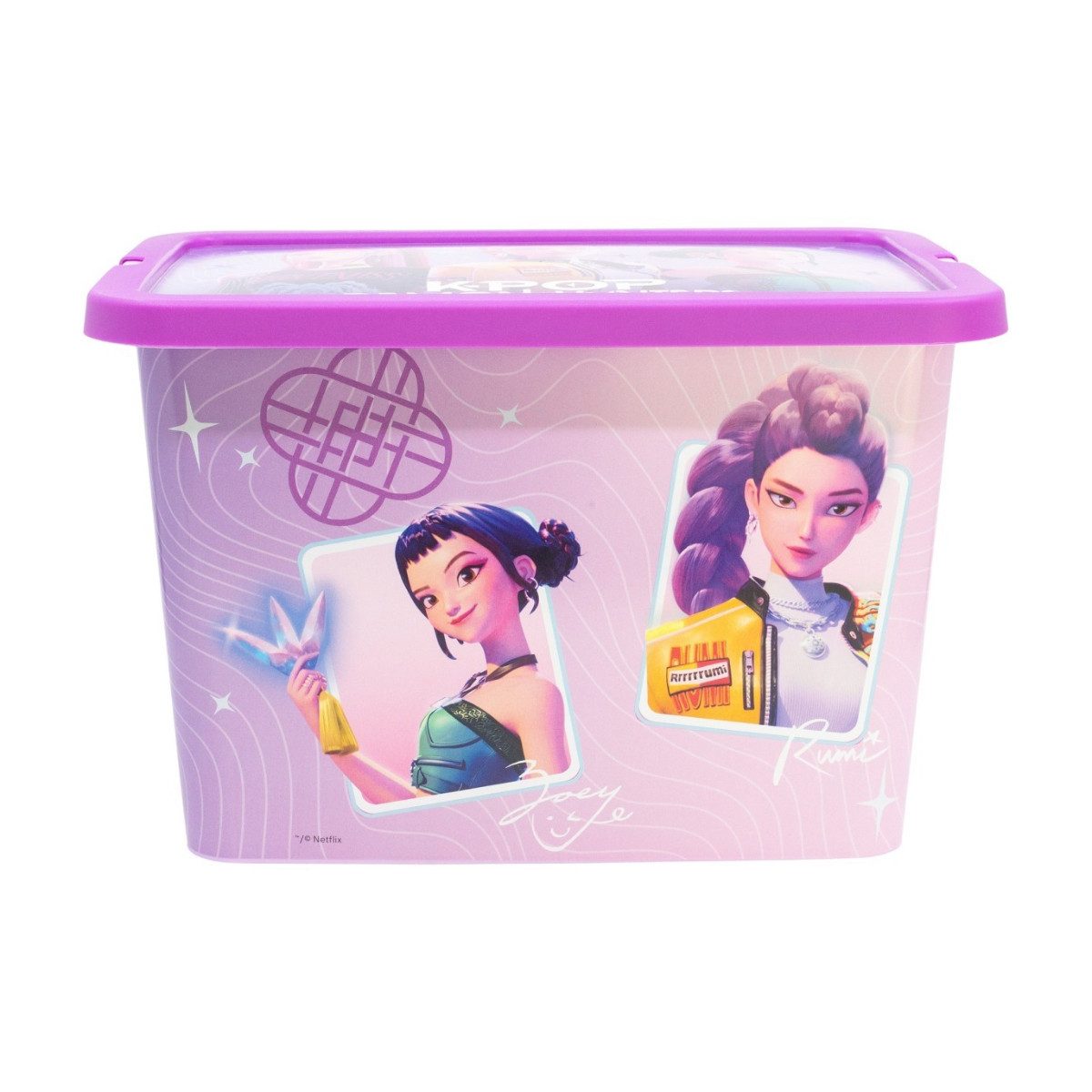 K-Pop Demon Hunters Aufbewahrungsbox HUNTRIX Violet 7 L Ordnungsbox Klickbox für Spielzeug und Zubehör – Bild 5 von 5