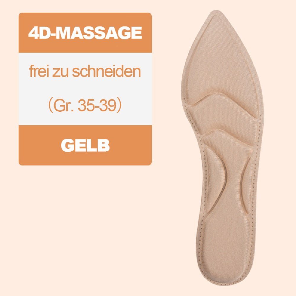 Gelb ® (EU35-39)2 Damenschuhe Einlegesohle für Paar Einlegesohlen, COOL-i