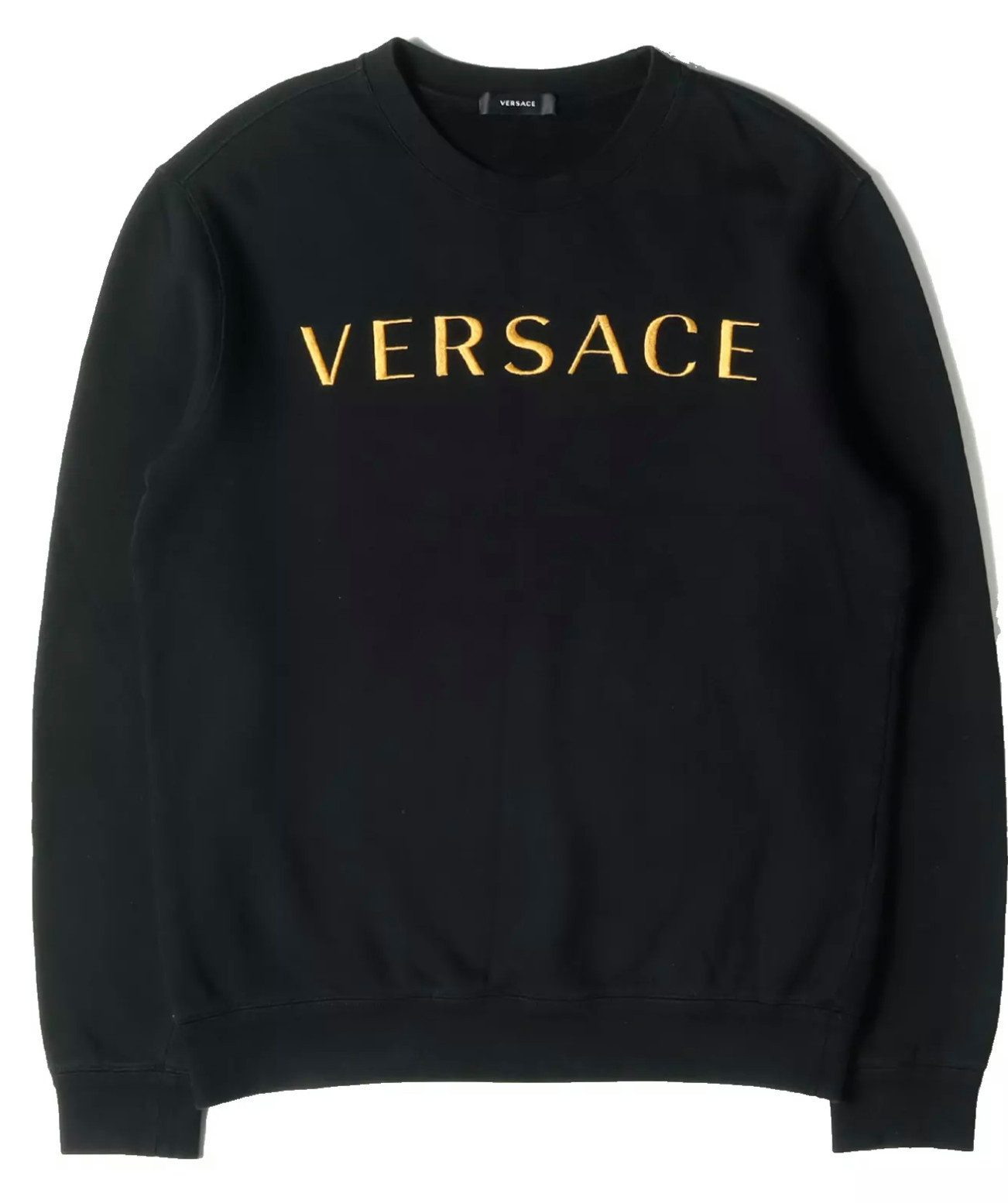 Versace Sweatshirt Stickerei Gold Logo Pullover günstig online kaufen