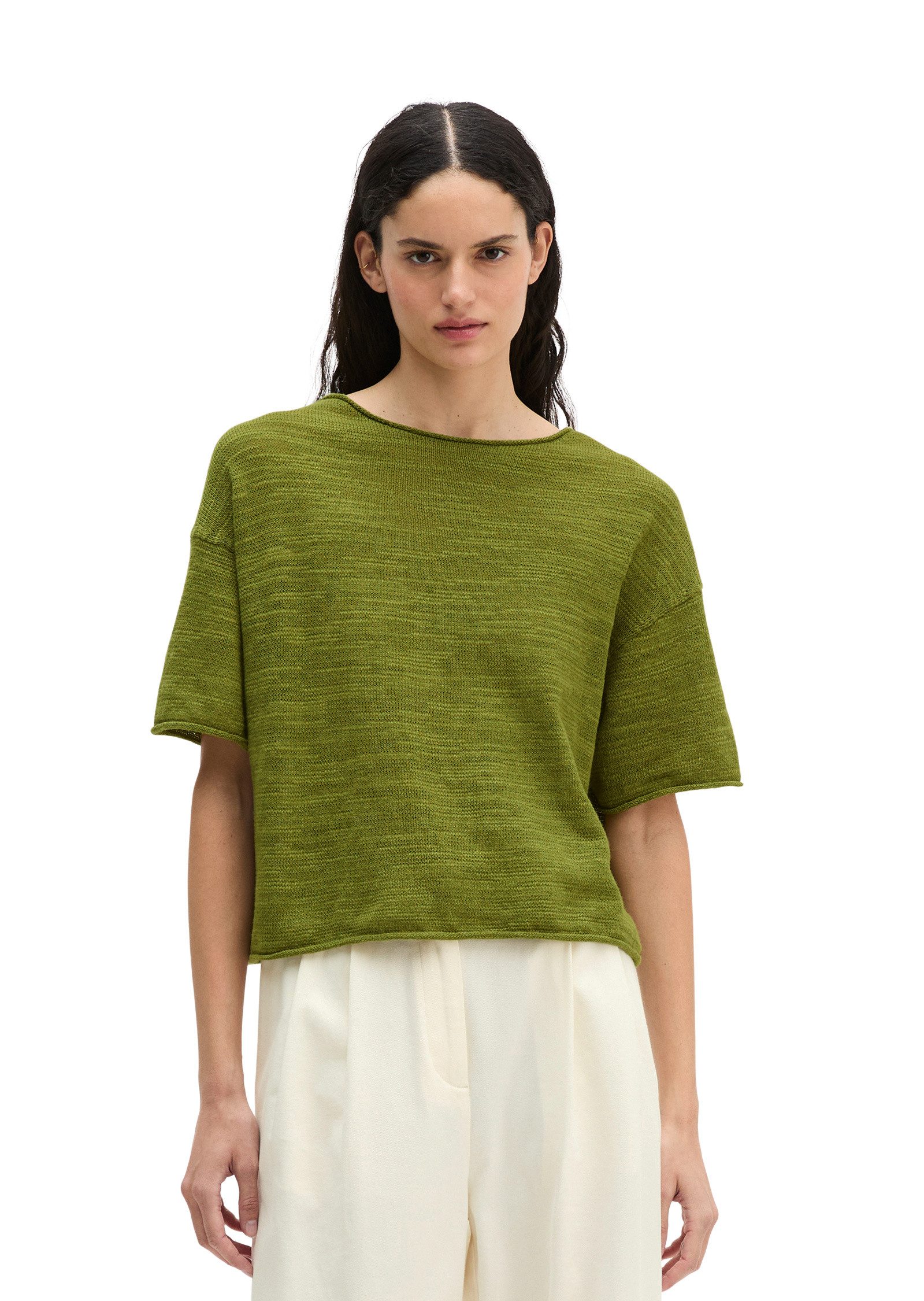 Marc O'Polo Strickpullover aus Leinen-Baumwolle-Mix