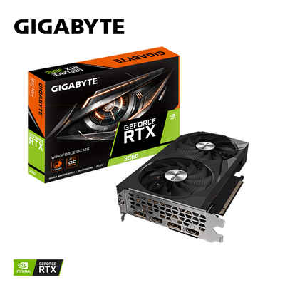 Gigabyte GeForce RTX™ 3060 WINDFORCE OC 12G Grafikkarte (12 GB, GDDR6)