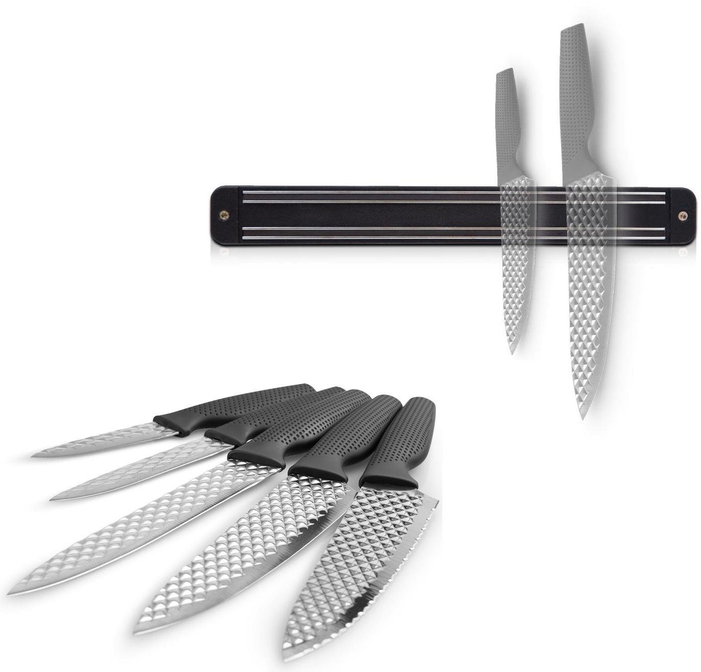MediaShop Messer-Set Harry Blackstone Air Blade (6-tlg), inkl. Magnetleiste
