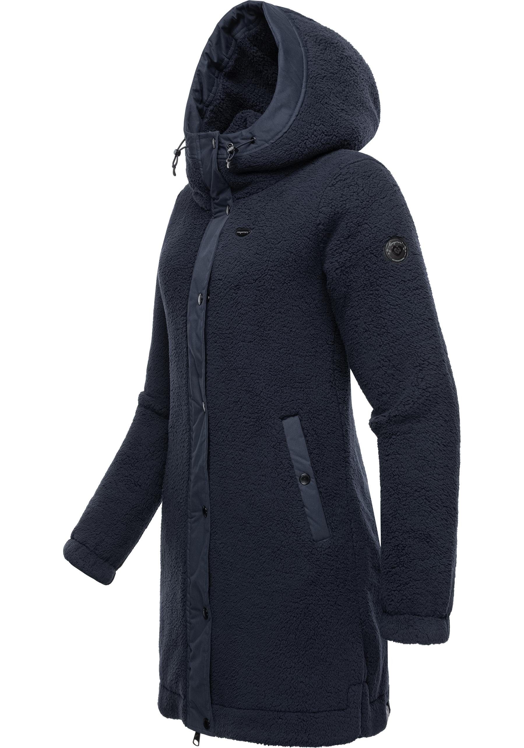 Ragwear Outdoorjacke Cousy flauschige Übergangsjacke mit Teddyfell und Kapuze
