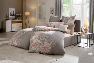 Bettwäsche Susan in Gr. 135x200 oder 155x220 cm, Home affaire, Linon, 2 teilig, in verschiedenen Qualitäten, romantische Bettwäsche mit Blumen