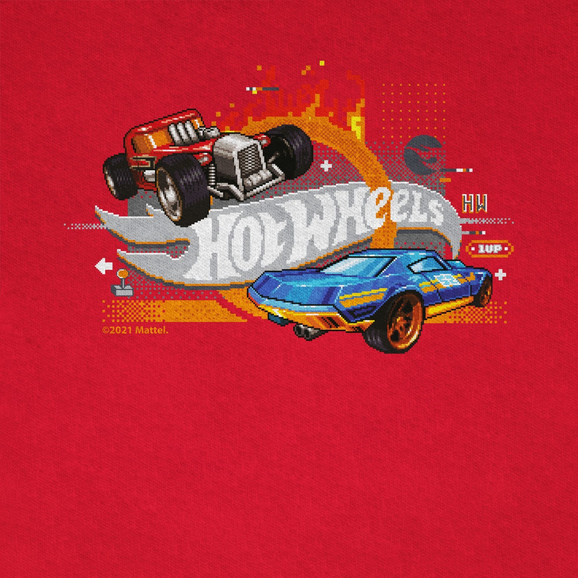 Shirtracer T-Shirt 01 Jungen Wheels Rot Logo Hot 8-Bit