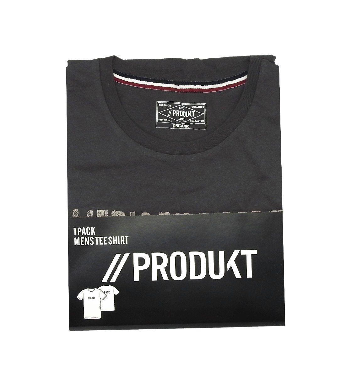 Herren Shirts PRODUKT T-Shirt Herren bedruckt Basic BIO Baumwolle Kurzarm Shirt Rundhals Organic