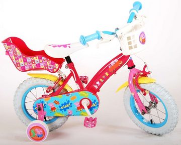 Peppa Pig Kinderfahrrad Mädchen - 12 Zoll - Pink - Zwei Handbremsen - 85% zusammengebaut, Handbremse, Luftbereifung, einstellbare Lenkerhöhe, Stahlfelgen